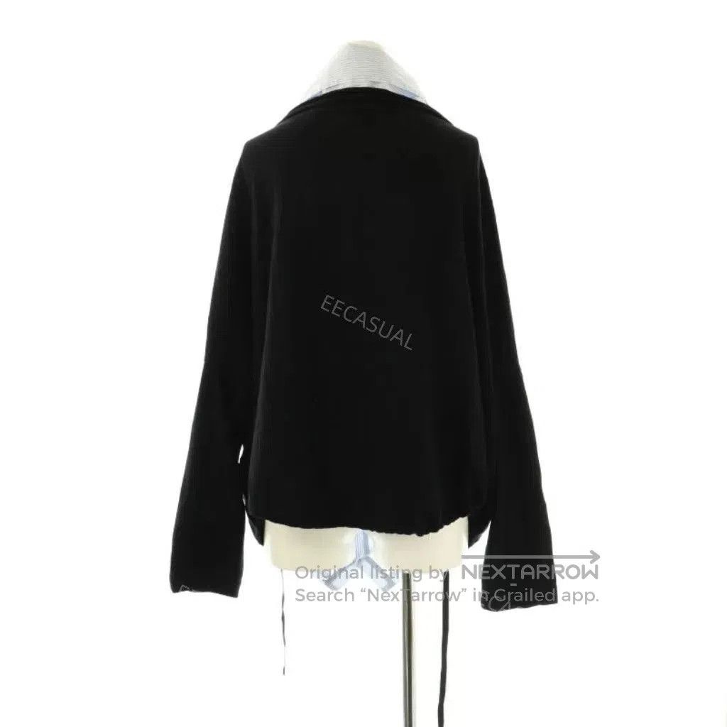 Y's Y's Black and Blue Striped Cardigan. Size S / US 4 / IT 40 - 4 Thumbnail