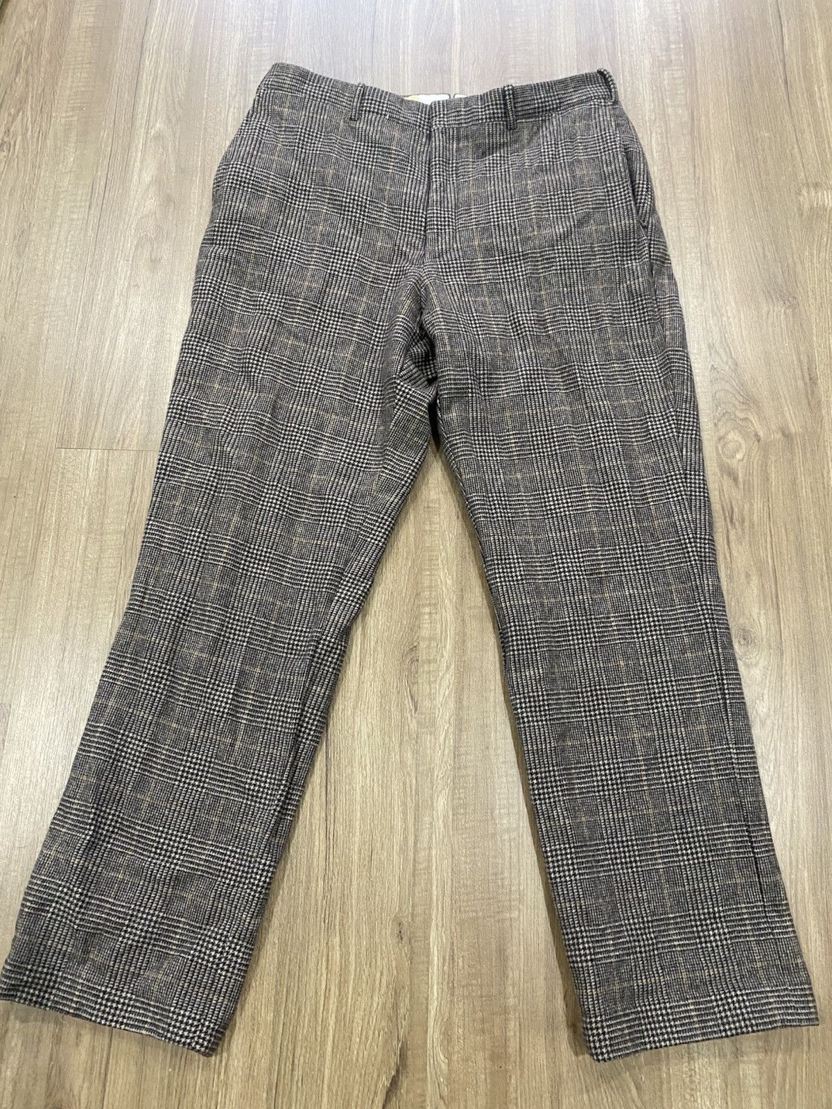 Polo Ralph Lauren Vintage Polo Ralph Lauren wool grey Tan plaid pants Size US 34 / EU 50 - 1 Thumbnail