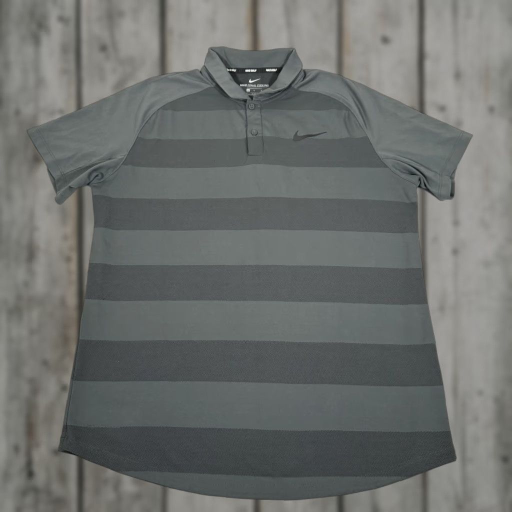 Nike Nike Polo Shirt Gray Large Mens Golf Performance Zonal Cooling Tiger Woods Size US L / EU 52-54 / 3 - 1 Thumbnail
