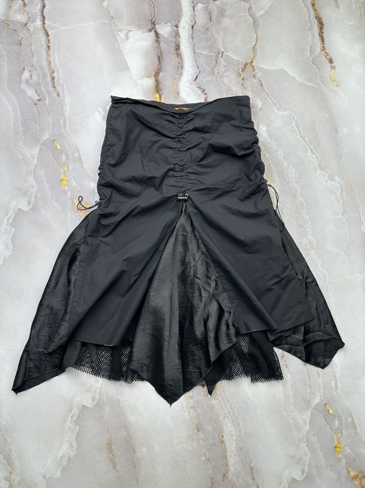 Japanese Brand Vintage Flared Skirt With Drawstrings Size 25" / US 0 / IT 36 - 1 Thumbnail