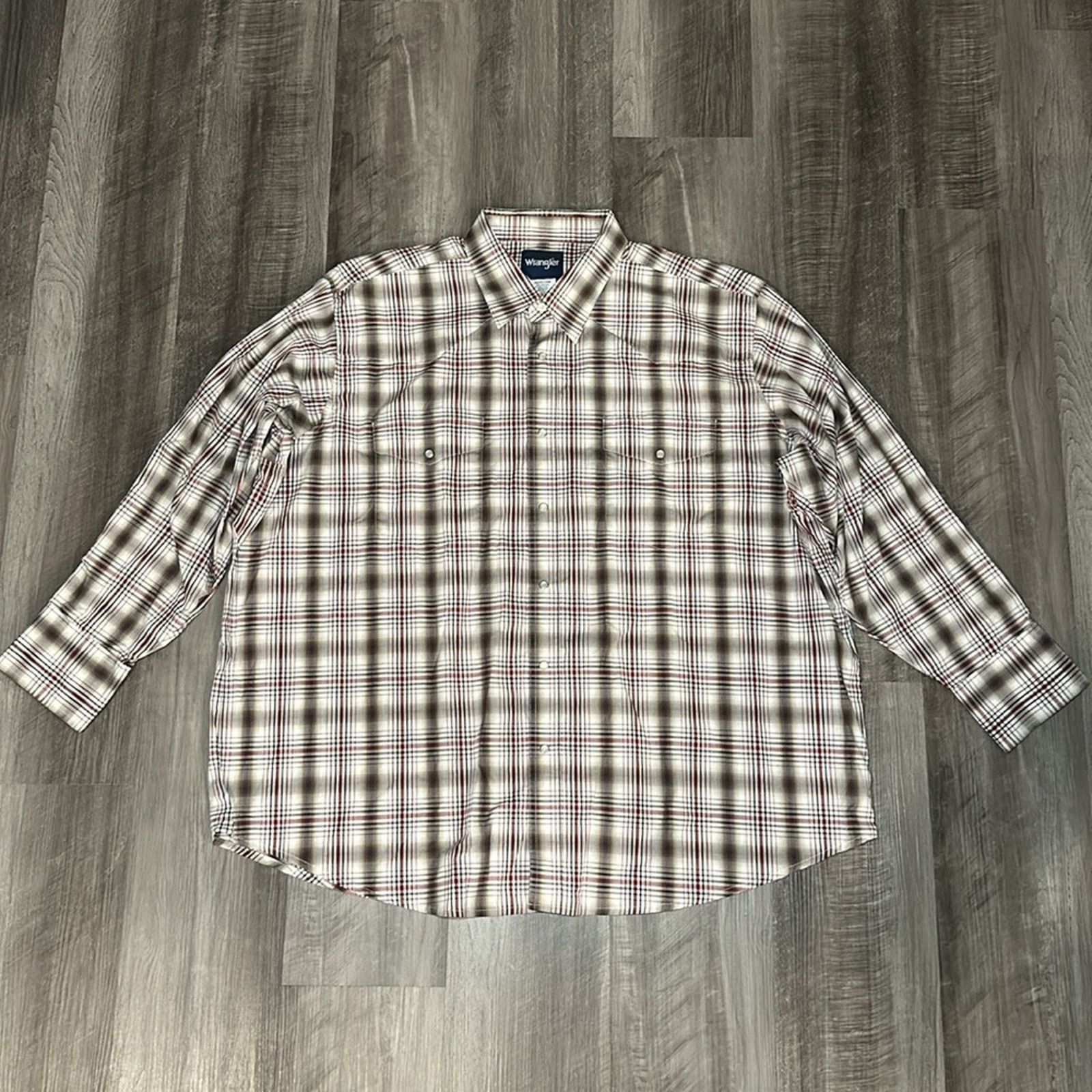 Wrangler Wrangler Western Long Sleeve Pearl Snap Button - 3X Size US XXL / EU 58 / 5 - 2 Thumbnail
