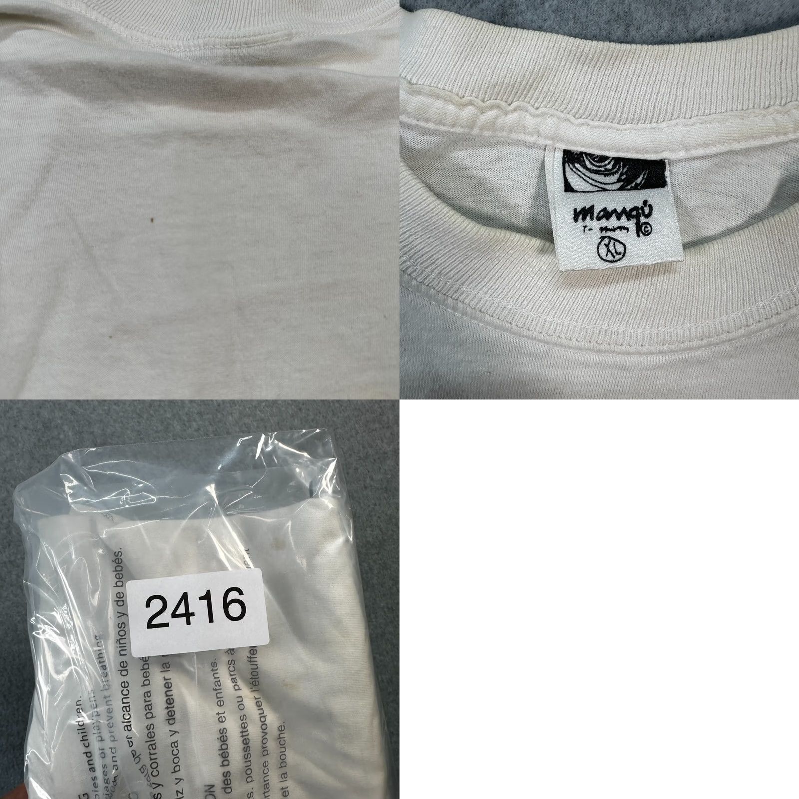 Mango Mango T-Shirt White Men's XL Short Sleeve Crew Neck Pullover Size US XL / EU 56 / 4 - 9 Thumbnail