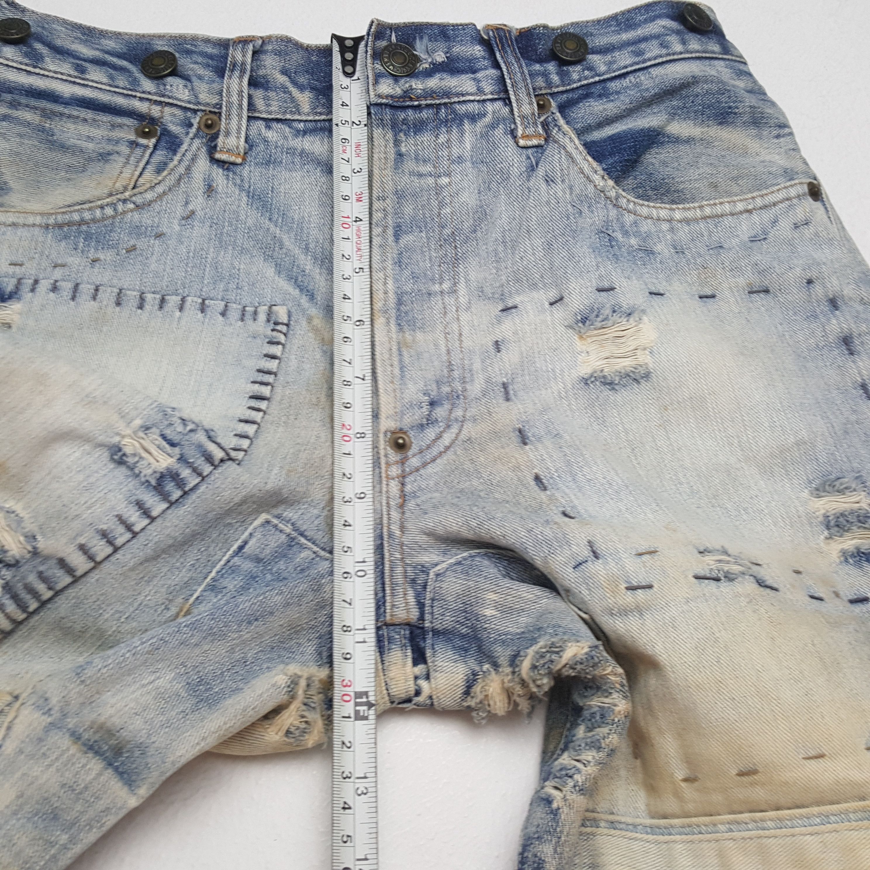 Satisfy × Vintage SATISFY Patchwork Style Fashion Rock Punk Design Jeans Size US 30 / EU 46 - 8 Thumbnail