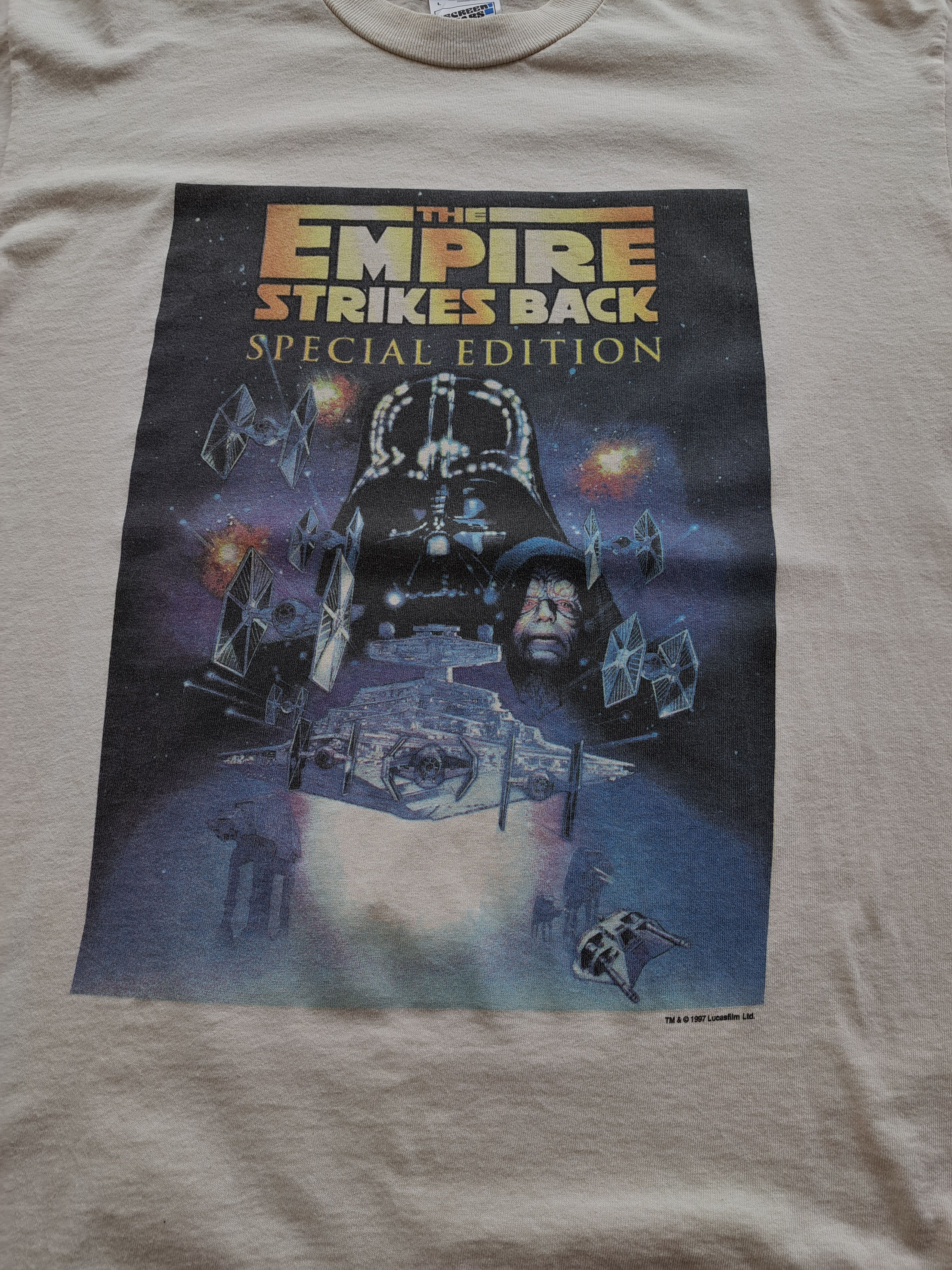 Star Wars × Vintage Vintage Star Wars Empire Strikes Back T-Shirt Size US L / EU 52-54 / 3 - 3 Thumbnail