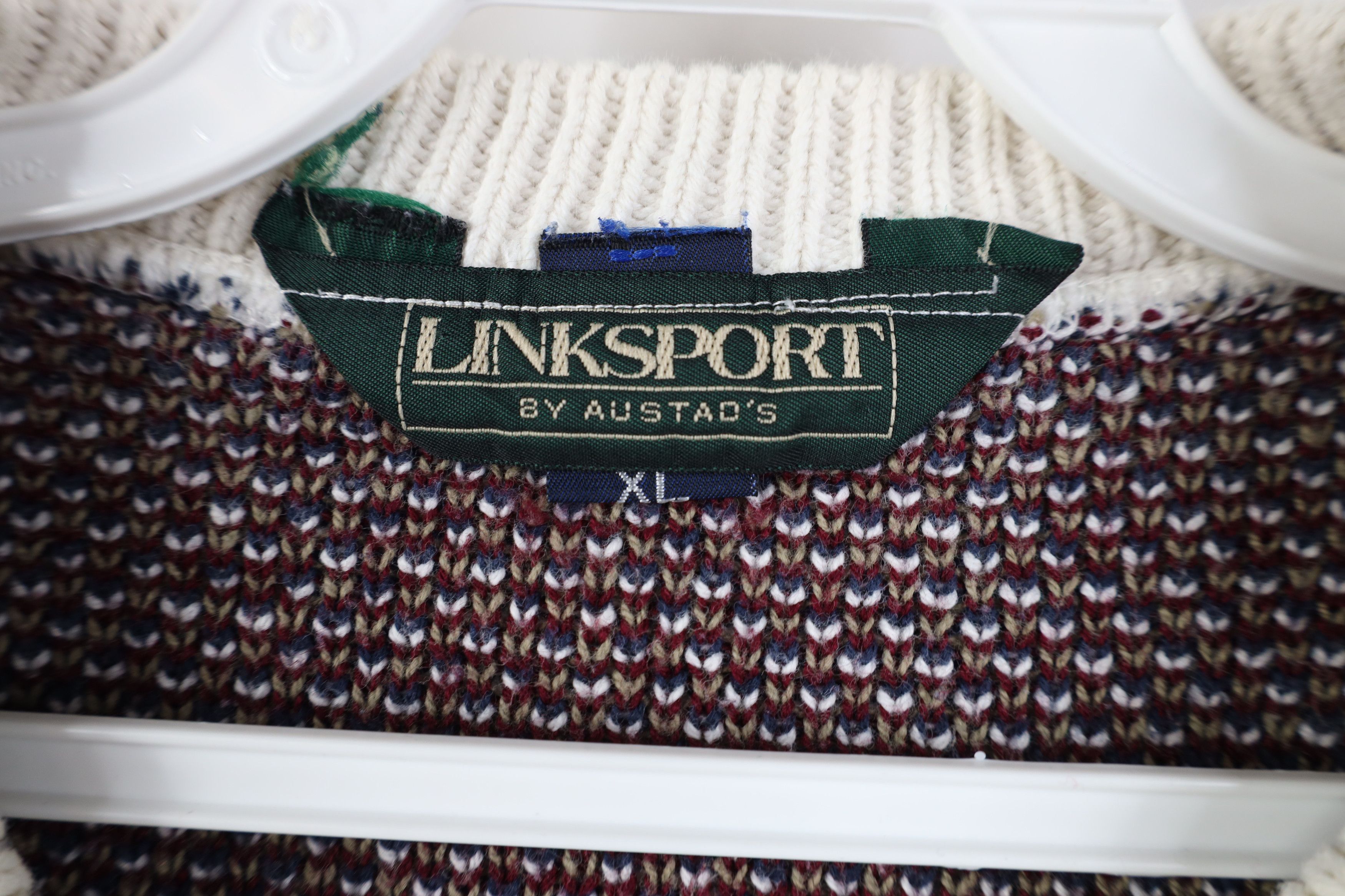 Vintage Vintage 90s Streetwear Framed Cotton Knit Sweater Plaid USA Size US XL / EU 56 / 4 - 10 Thumbnail