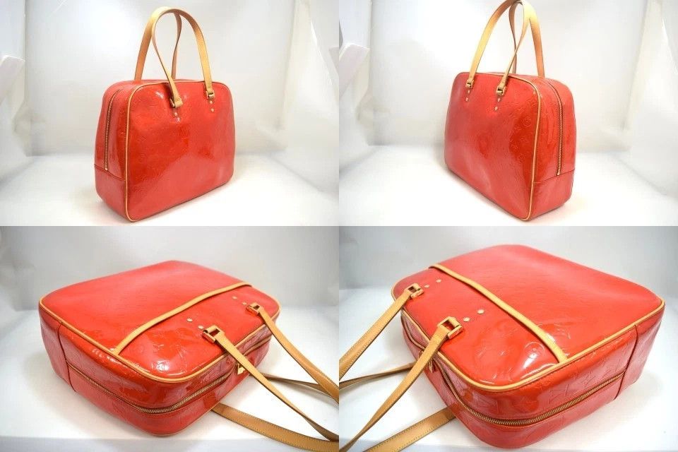 Louis Vuitton Louis Vuitton Sutton Hand Bag Vernis Leather Red M91080 Size ONE SIZE - 3 Thumbnail