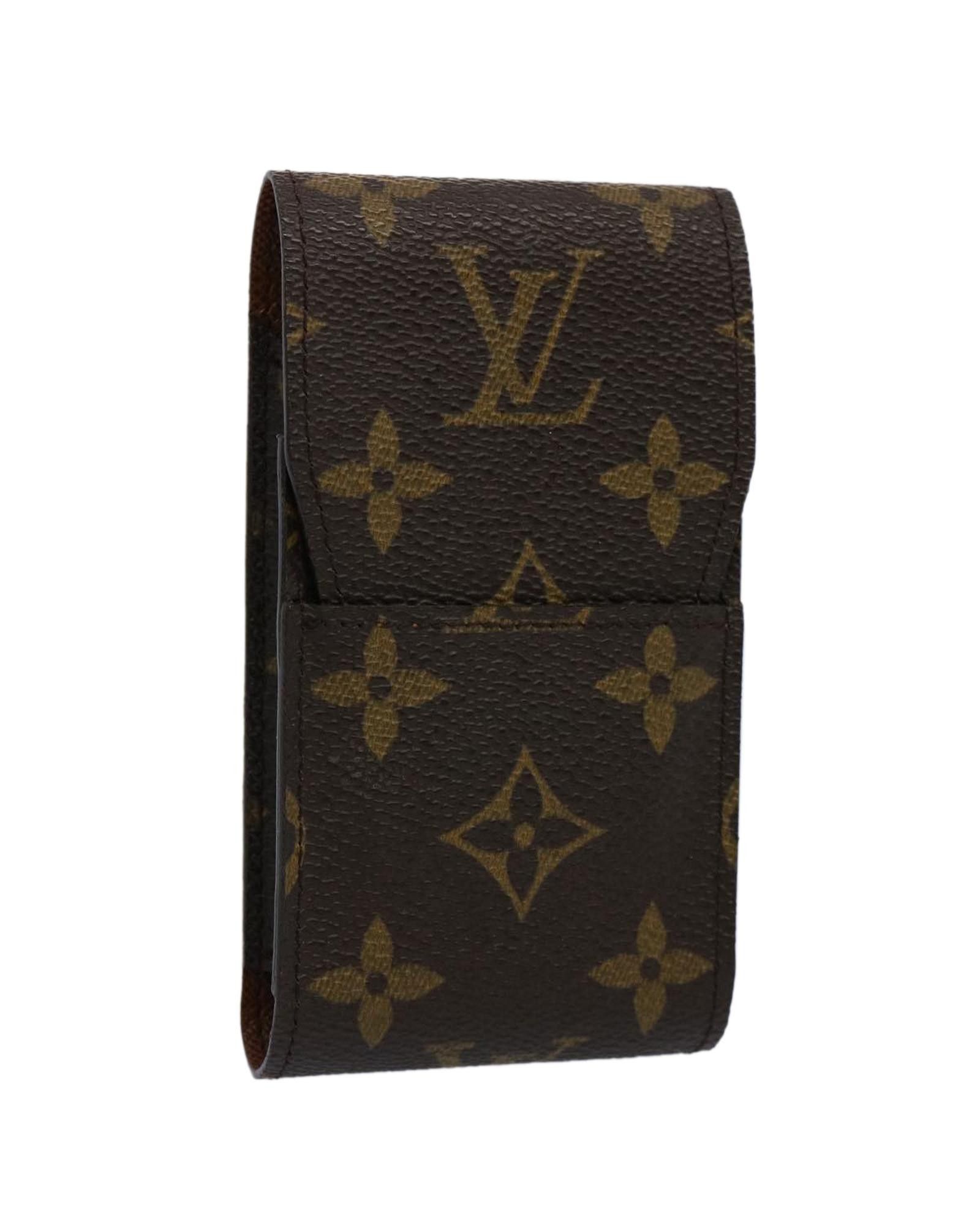 image of Louis Vuitton Monogram Canvas Cigarette Case in Brown, Women's