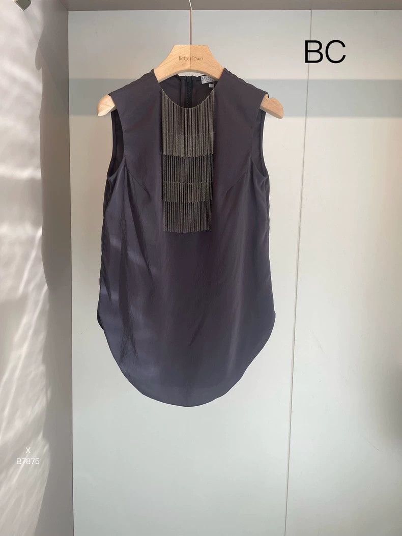 Brunello Cucinelli Brunello Cucinelli Silk Beaded Vest XS - dmc Size US XS / EU 42 / 0 - 1 Thumbnail