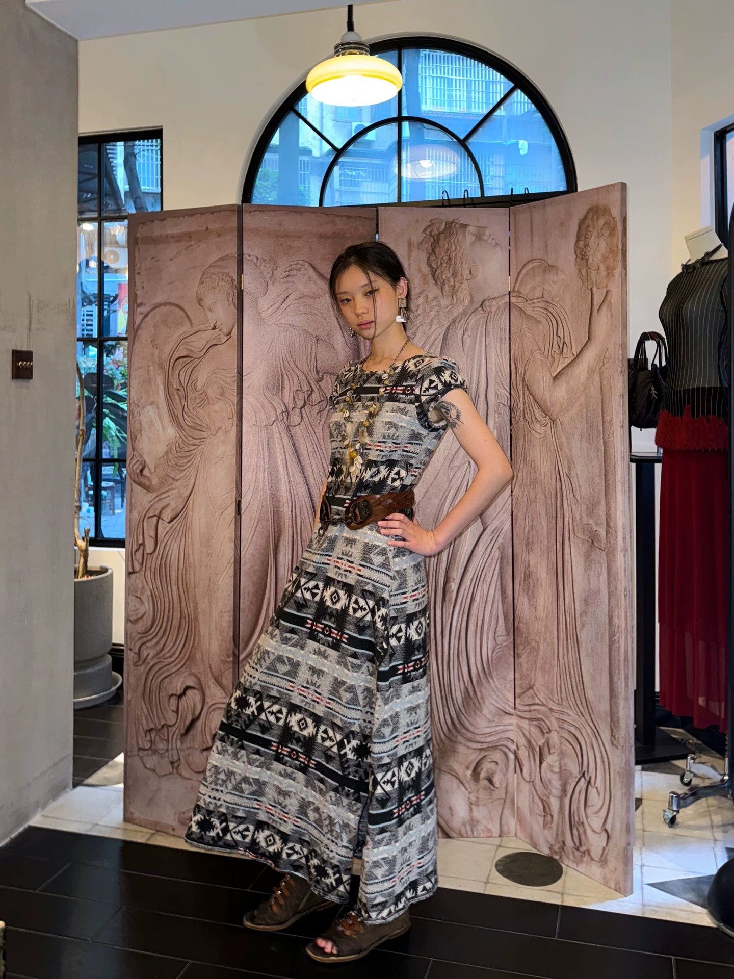 Kapital Kapital Vintage Wool Navajo Puff-Sleeve Slit Long Dress Size XS / US 0-2 / IT 36-38 - 3 Thumbnail