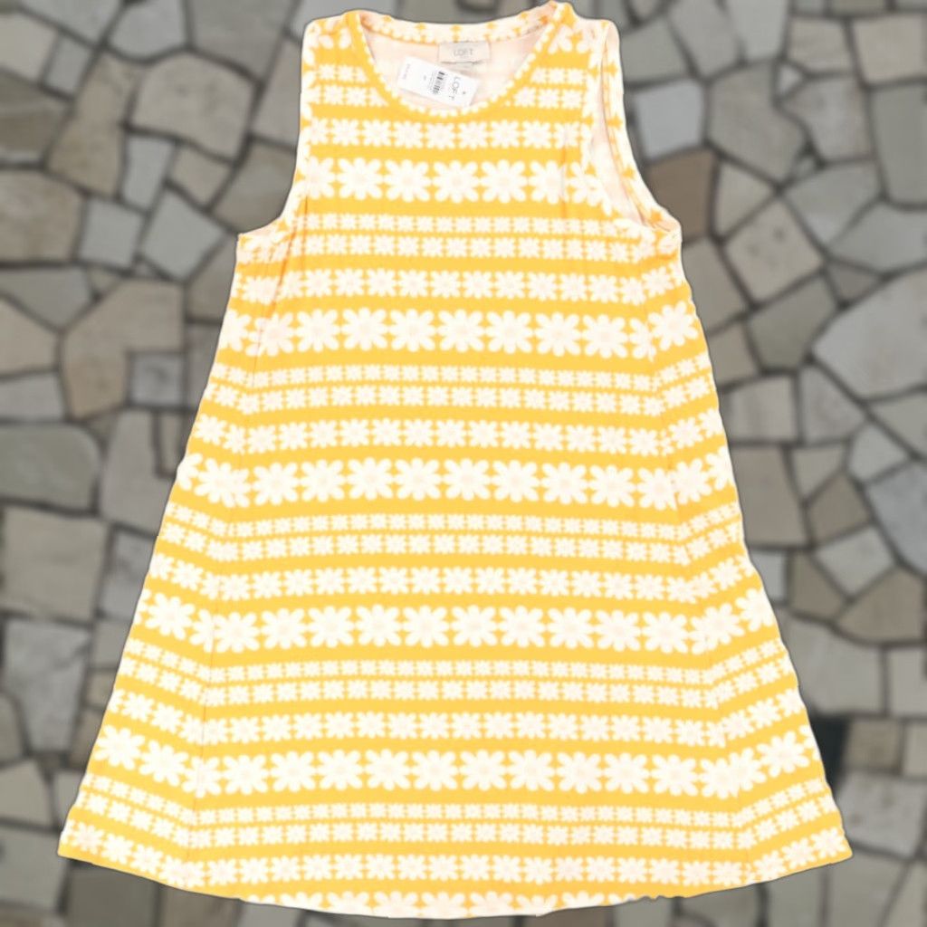 Loft Loft Sleeveless Daisy Print Sun Floral Dress Yellow Women's M Size M / US 6-8 / IT 42-44 - 1 Thumbnail