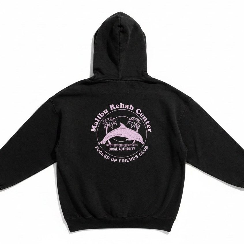 Local Authority Local Authority Mens XXL Malibu Rehab Center Dolphin Hoodie Size US XXL / EU 58 / 5 - 1 Thumbnail