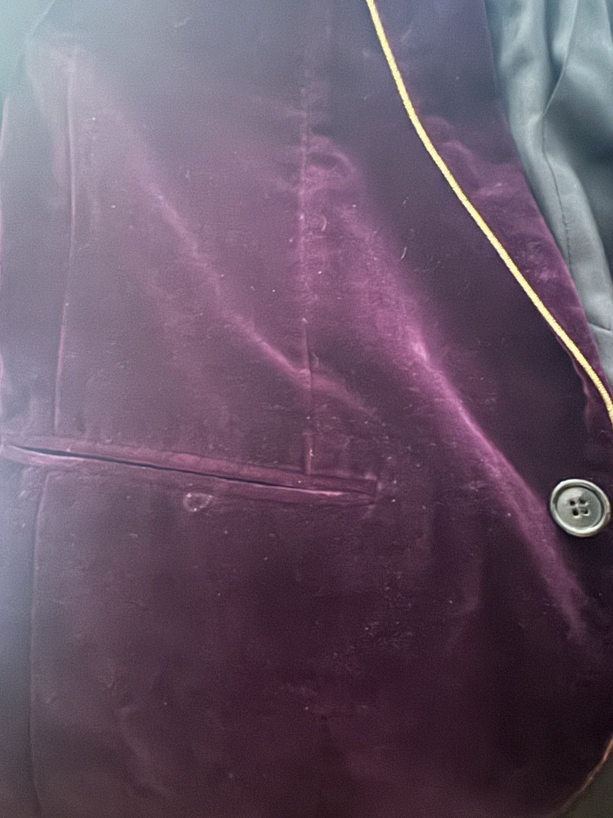 Saint Laurent Paris Saint Laurent Purple and Gold trim blazer Size 36R - 3 Thumbnail