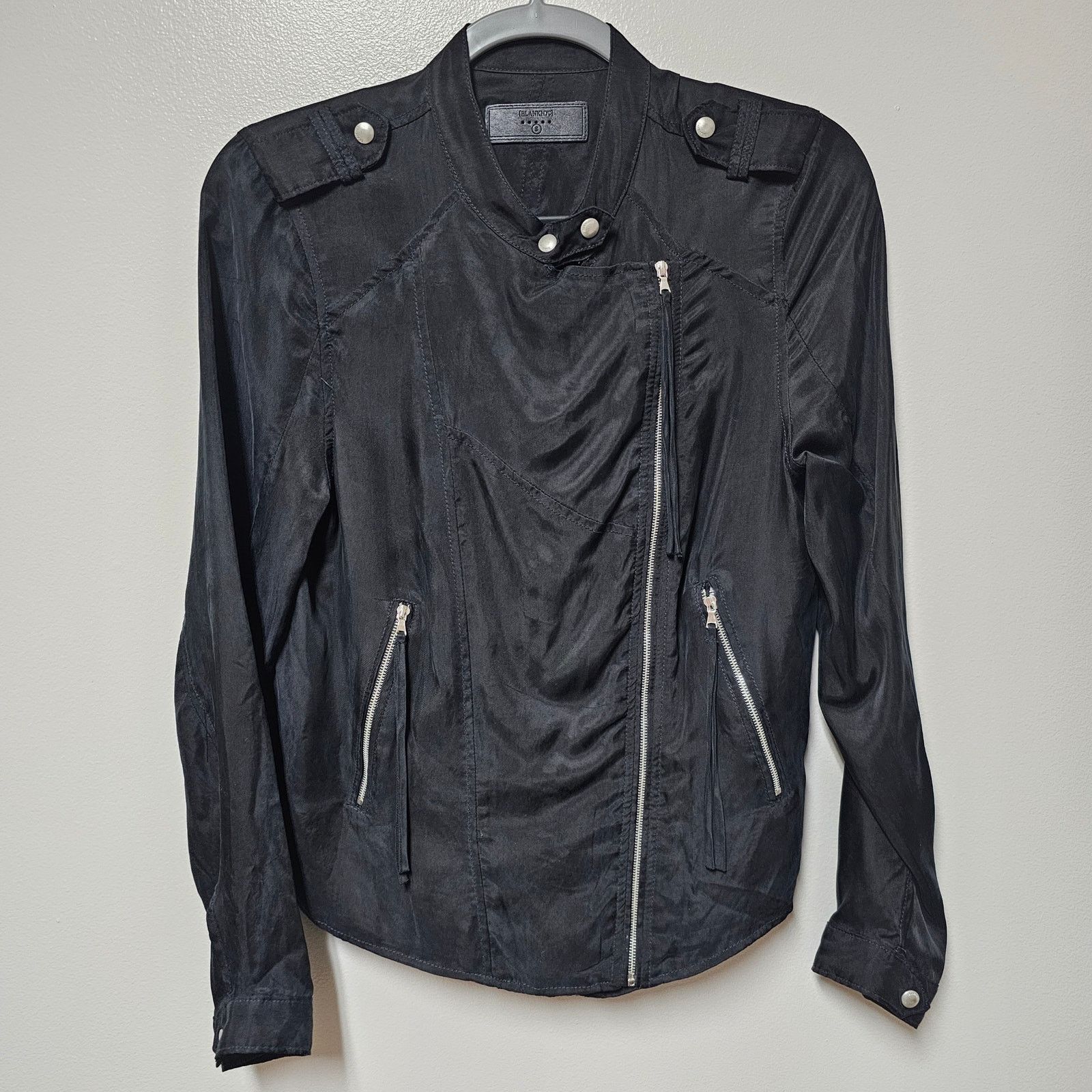 BLANKNYC BlankNYC Silky Lightweight Moto Jacket Black Size Small Size S / US 4 / IT 40 - 4 Thumbnail