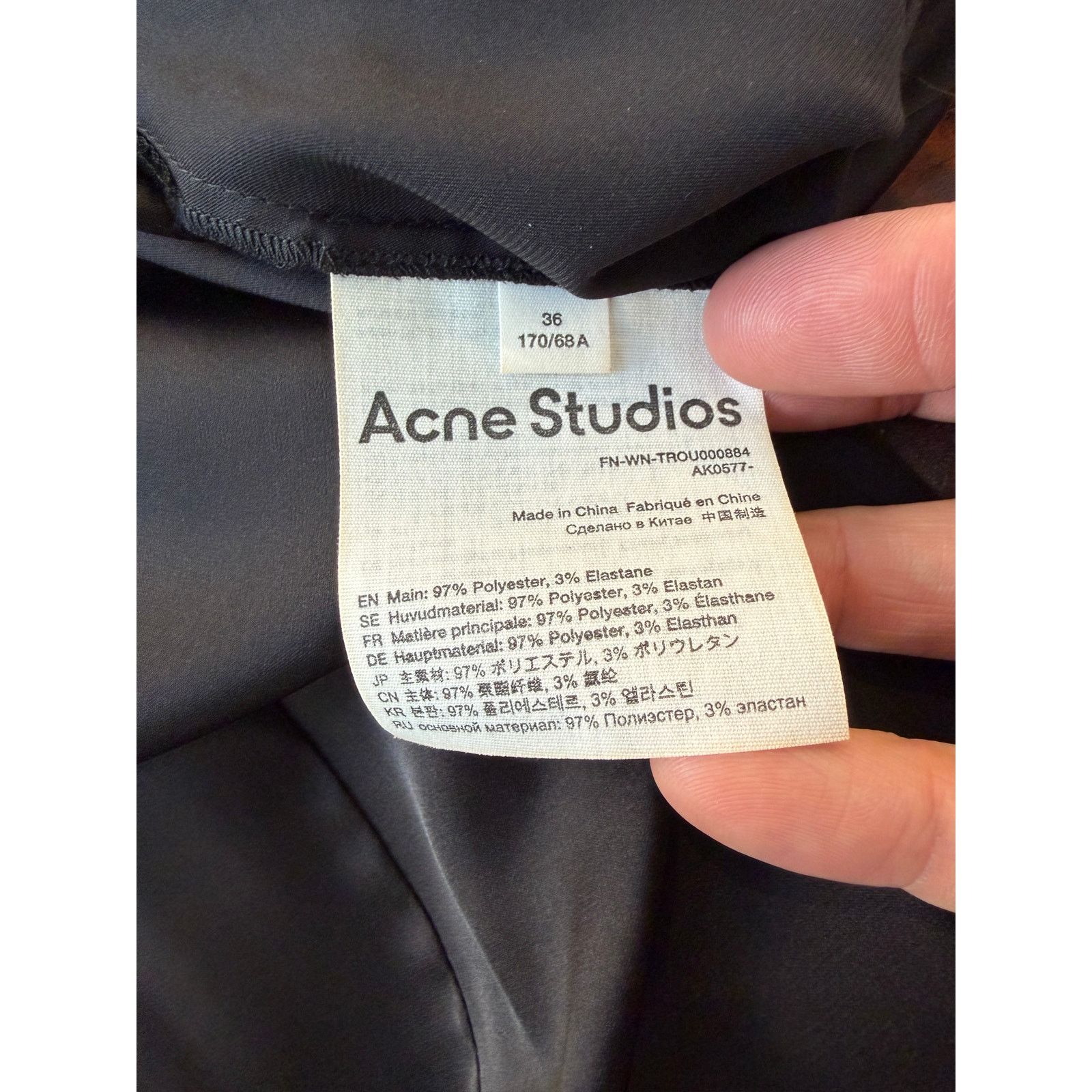 Acne Studios Acne Studios Flared Satin Pants Size 25" / US 0 / IT 36 - 7 Thumbnail