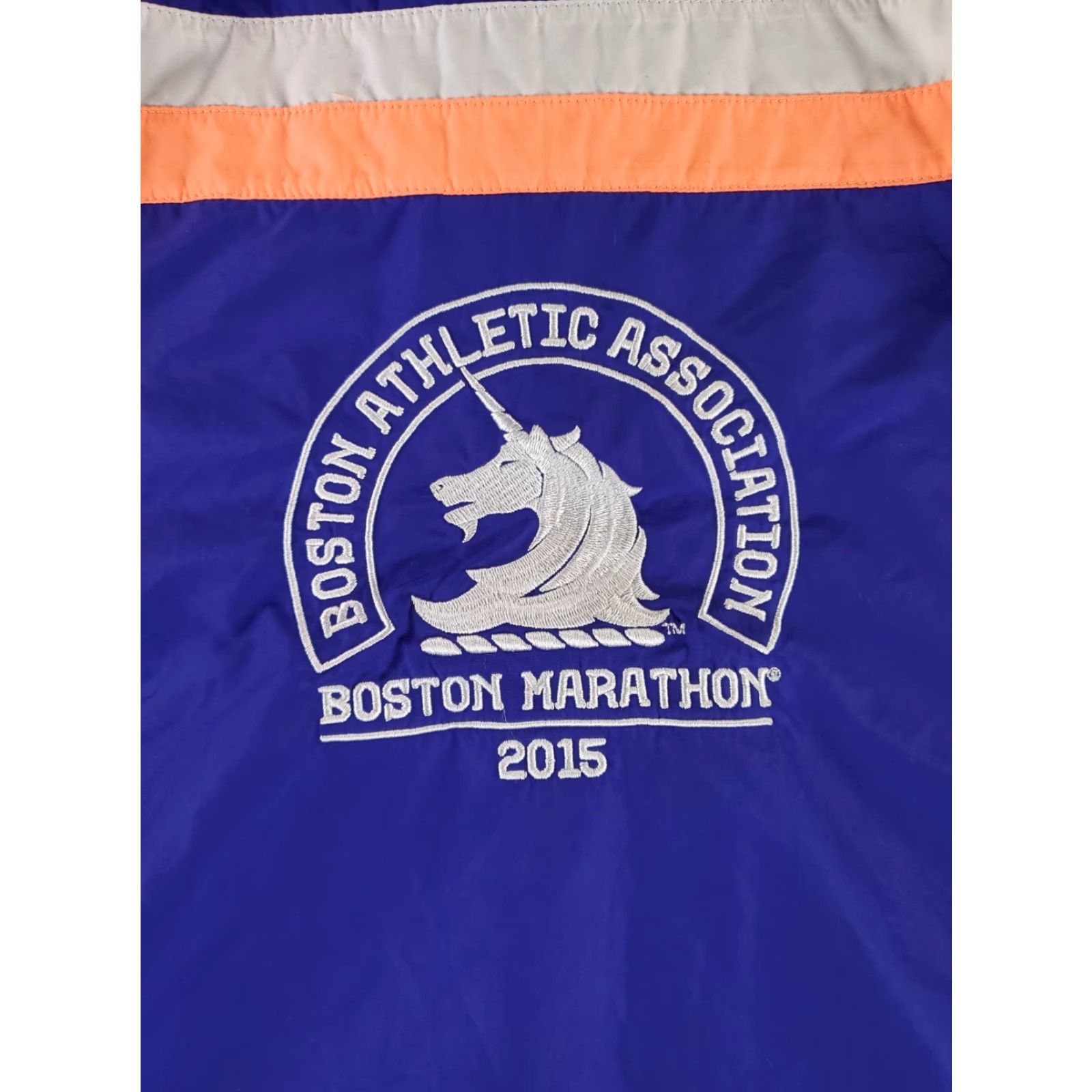 Adidas Adidas Jacket Windbreaker Full Zip Boston Marathon 2015 Blue Pink Striped Mens XL Size US XL / EU 56 / 4 - 5 Thumbnail