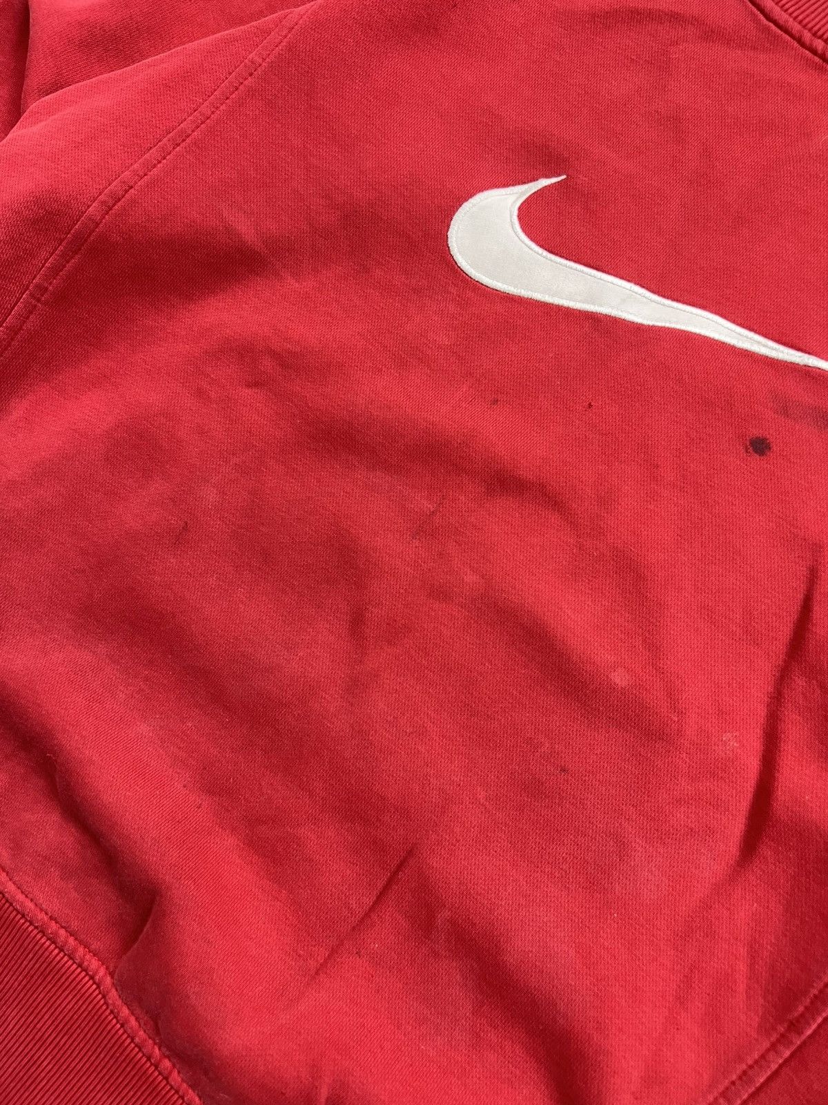 Nike 90s Nike Big Central Swoosh Vintage Y2K Trashed Sweatshirt Size US S / EU 44-46 / 1 - 6 Thumbnail