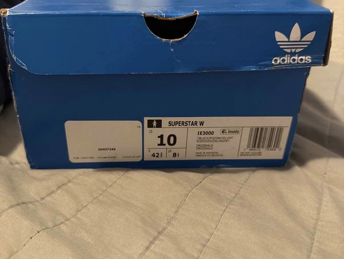 Adidas Adidas Superstar Black Energy Ink Silver Metallic Size US 10 / IT 40 - 6 Thumbnail