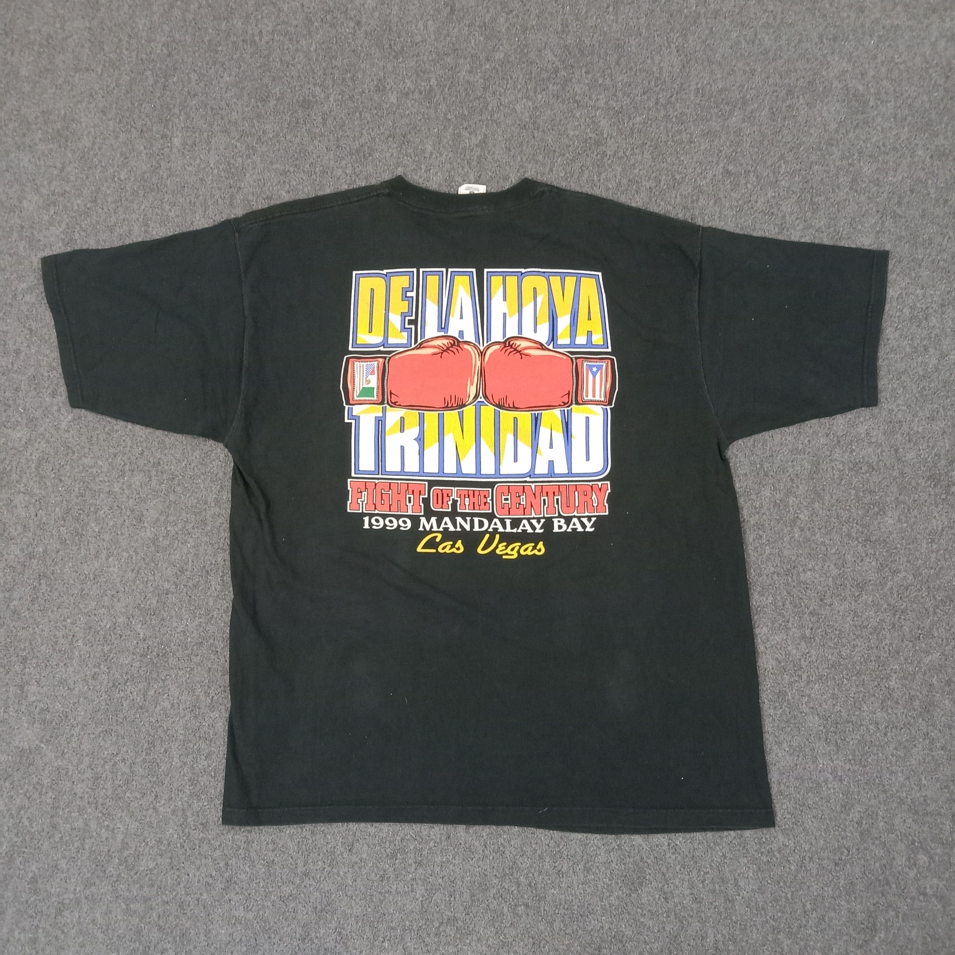 De La Hoya Trinidad Boxing 1999 Las Vegas Tshirt C249N54