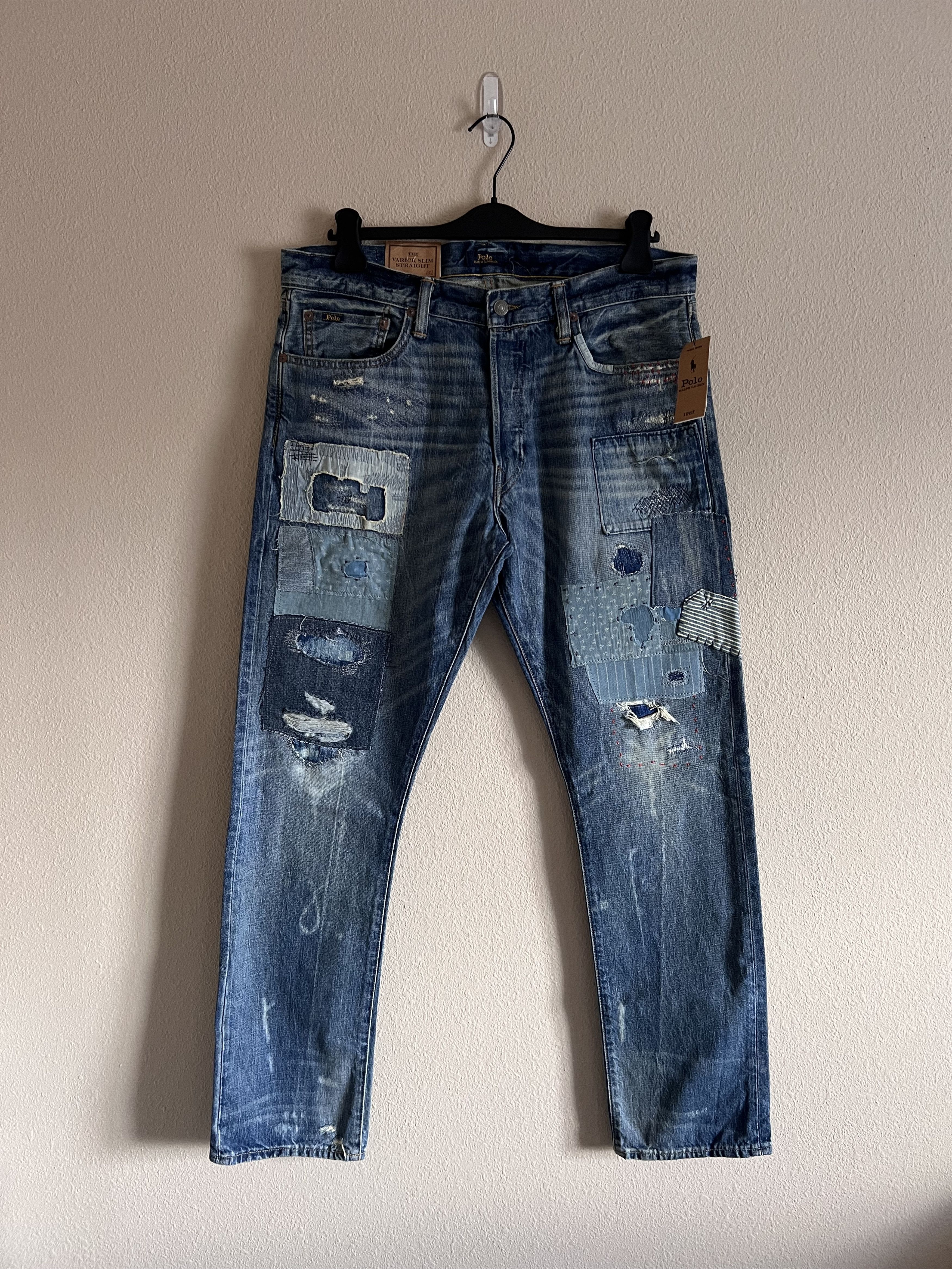 image of Polo Ralph Laurent Repaired Varick Jeans in Indigo, Men's (Size 34)