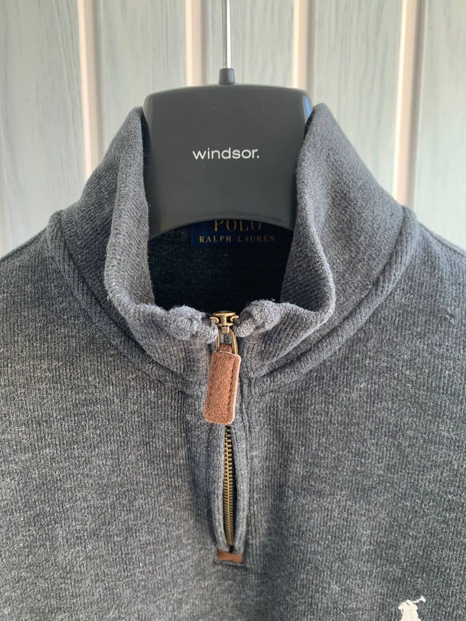 Polo Ralph Lauren Polo Ralph Lauren Grey Cotton 1/4 Zip Pullover Sweater Size US L / EU 52-54 / 3 - 7 Thumbnail