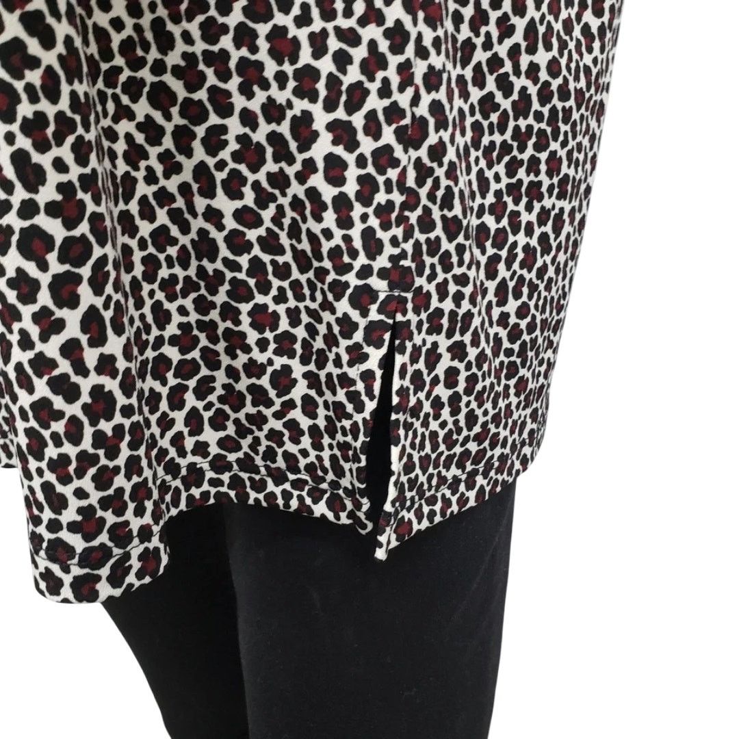 Michael Kors NWT MICHAEL KORS Arm Slit Animal Print Top Blouse L V-Neck Size L / US 10 / IT 46 - 9 Thumbnail