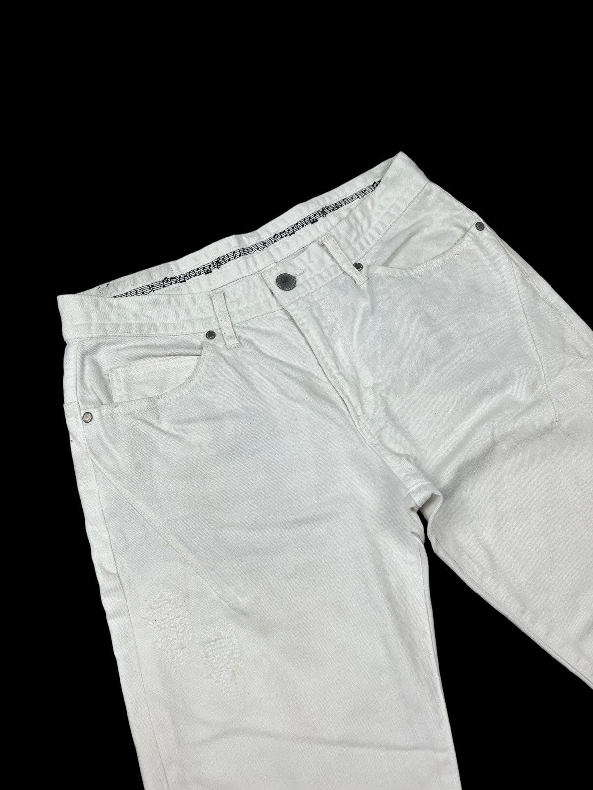Number (N)ine Number (N)ine Music Note Distressed Denim Size US 32 / EU 48 - 16 Thumbnail