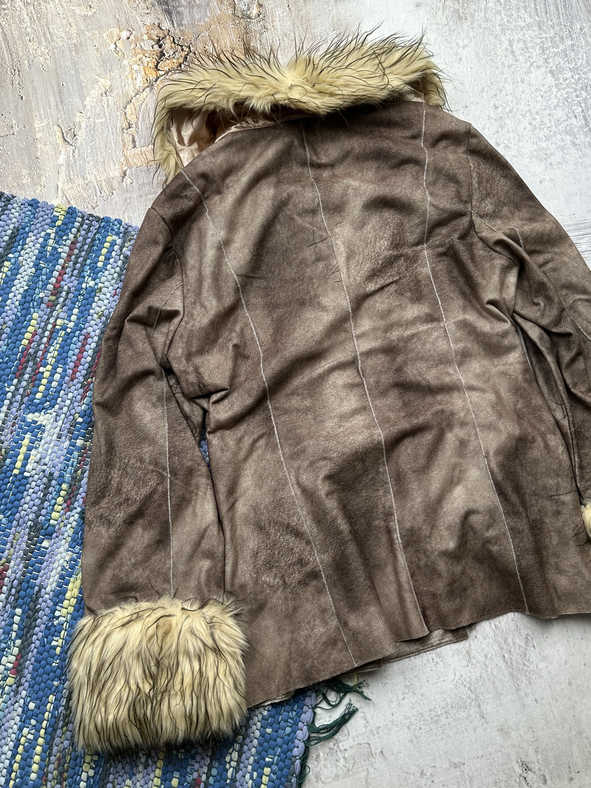 Japanese Brand Vintage Faded Coat With Faux Fur Details D15A722(480) Size M / US 6-8 / IT 42-44 - 6 Thumbnail