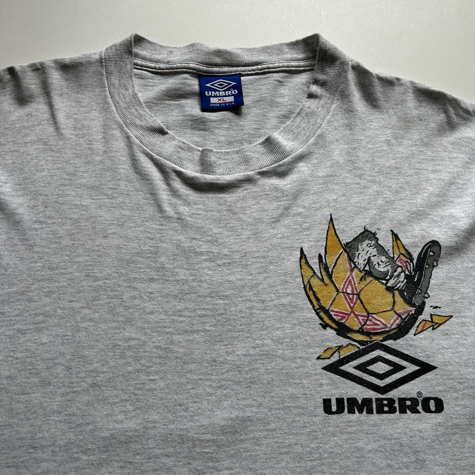 Umbro Vintage 90s Umbro T Shirt XL Made In USA Born To Play Soccer Size US XL / EU 56 / 4 - 5 Thumbnail