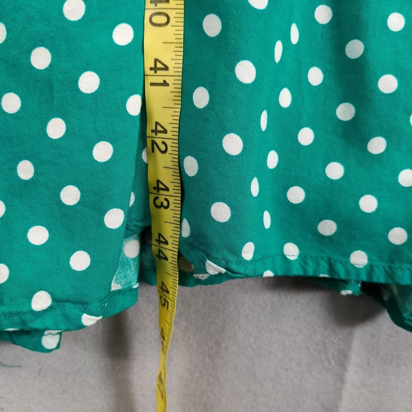 Blair Vtg Blair Boutique Green Polka Dot Midi Dress, Matching Belt Size XL / US 12-14 / IT 48-50 - 8 Thumbnail