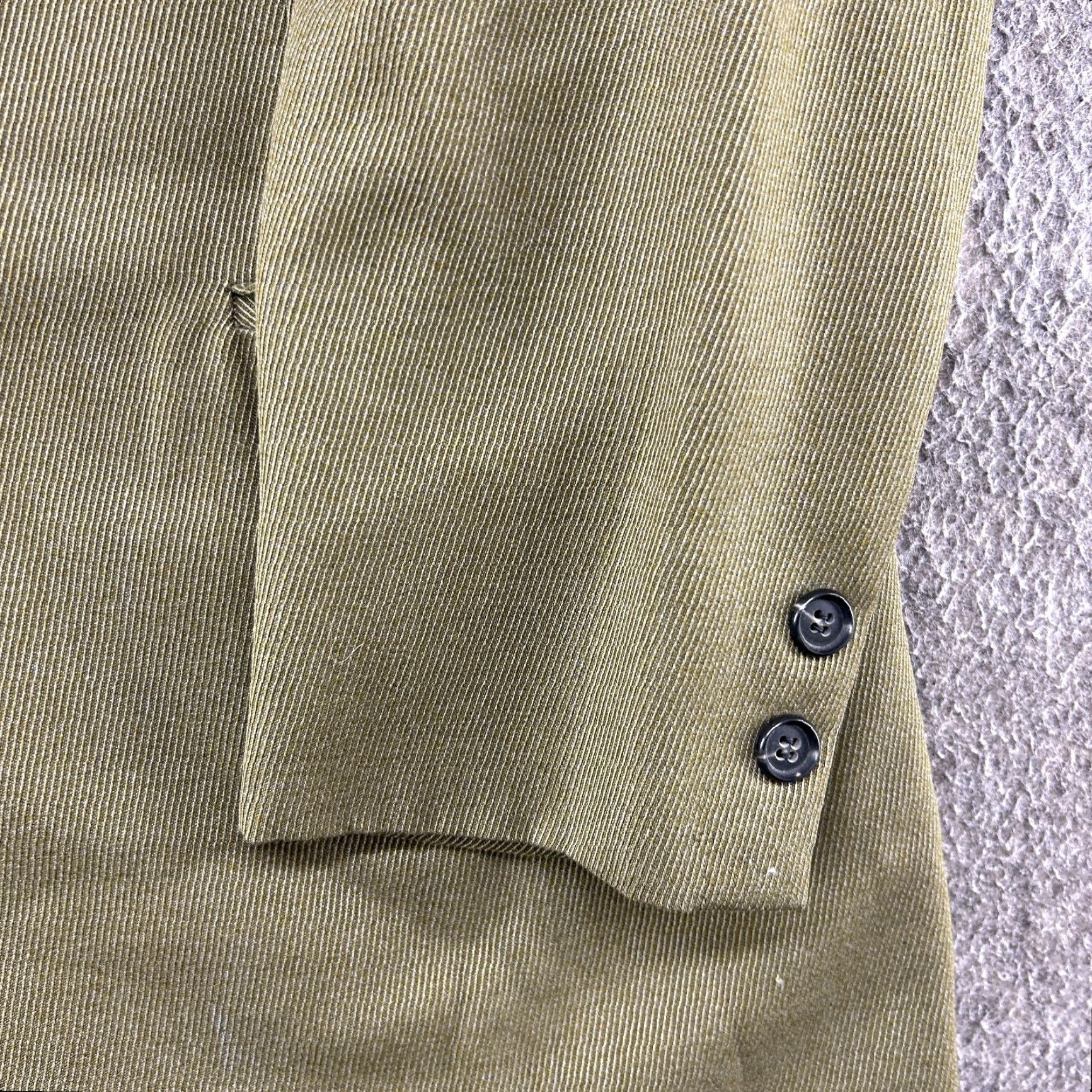 Vintage VINTAGE David Stephen Jacket Mens 42 Green Wool Tweed Blazer Sport Coat Pea Coat 60s Mens Size 42R - 3 Thumbnail
