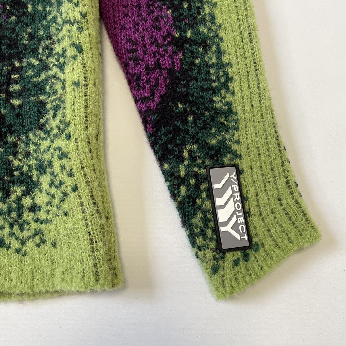 Y/Project A/W 22 Purple / Lime ‘Gradient’ Sweater Size US M / EU 48-50 / 2 - 6 Thumbnail