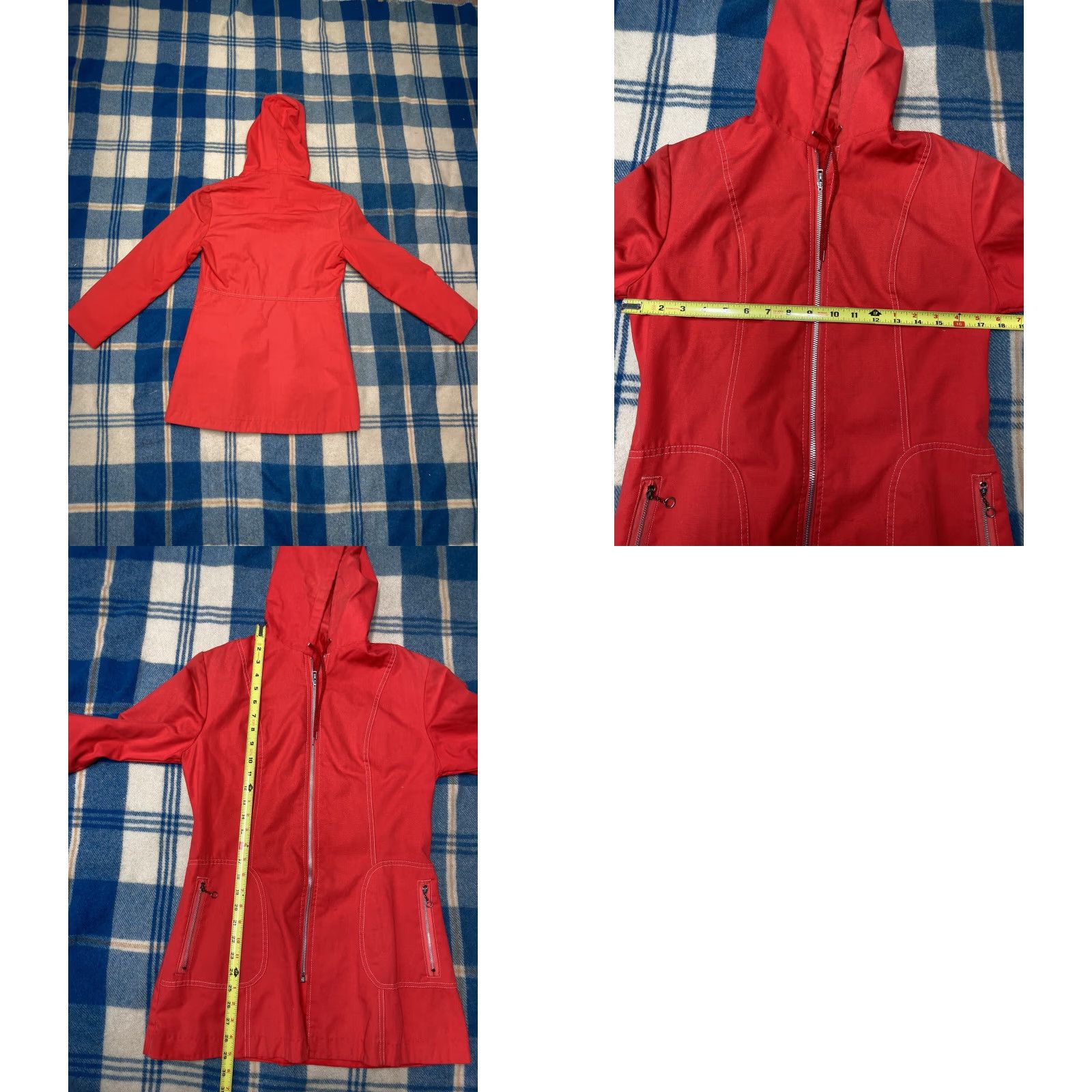 Vintage VINTAGE 60s Full Zip Hooded Red Jacket Small Women S Zipper Serval Loop Vintage 50s vtg Size S / US 4 / IT 40 - 8 Thumbnail