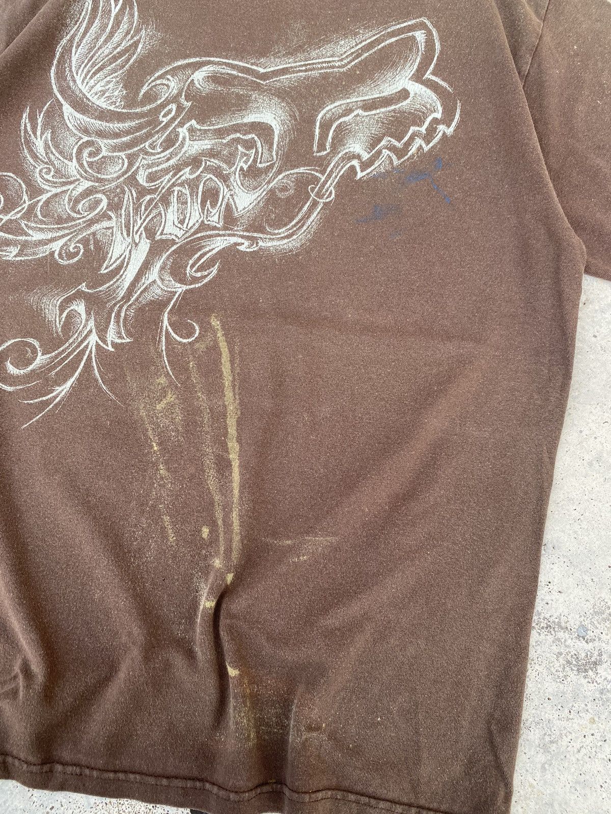 Affliction × Fox Racing × Japanese Brand Vintage Y2K Fox Racing Affliction Styled T Shirt Size US M / EU 48-50 / 2 - 3 Thumbnail
