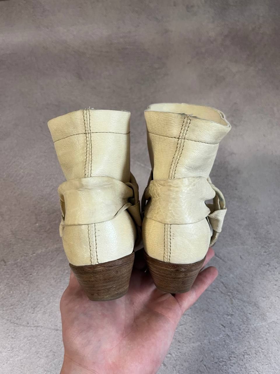If Six Was Nine Vintage Italian As 98 Guidi style Faded Biker High Boots Size US 7.5 / IT 37.5 - 4 Thumbnail