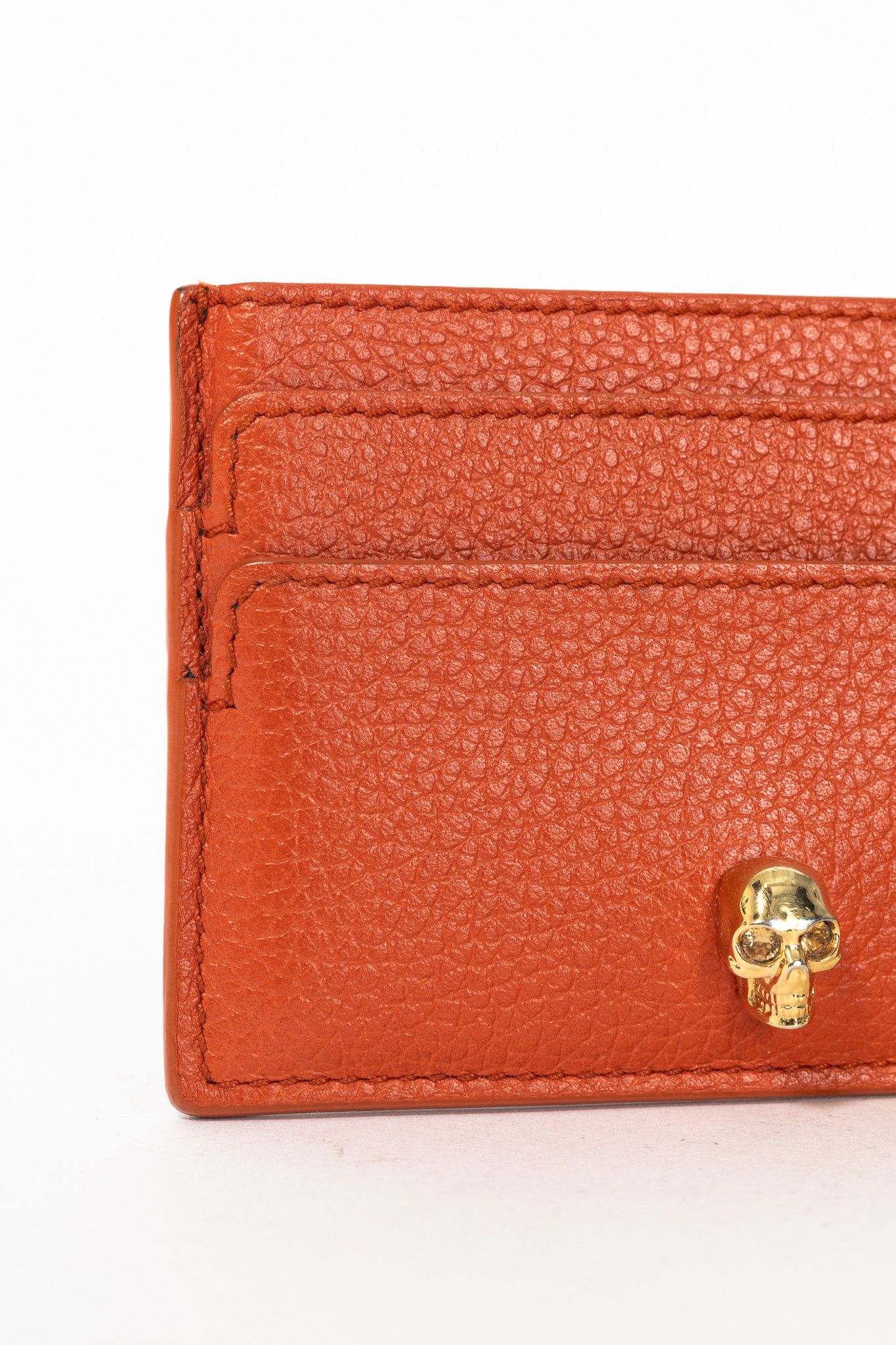 Alexander McQueen Alexander McQueen Flame Grained Leather Skull Cardholder Size ONE SIZE - 5 Thumbnail