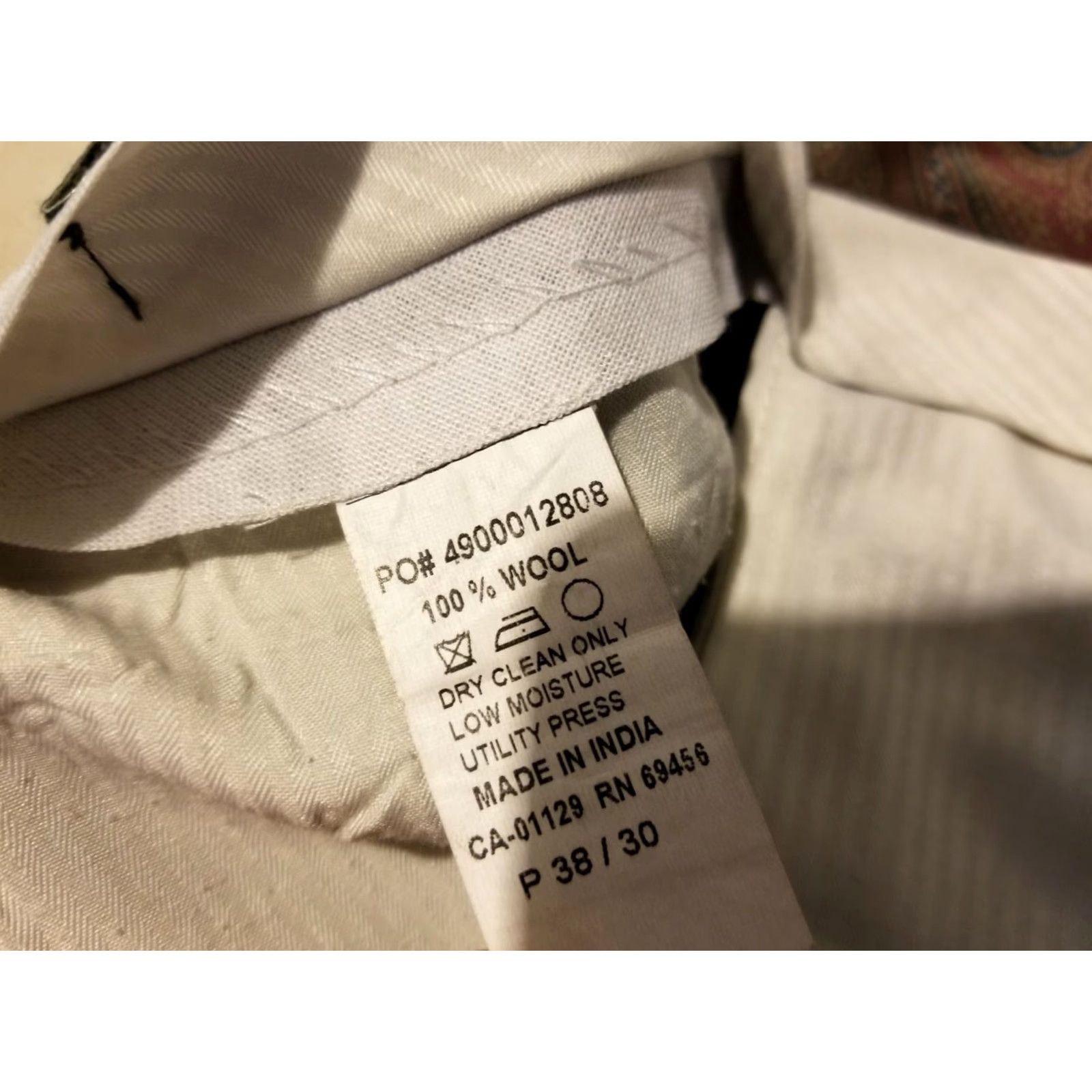 Polo Ralph Lauren VINTAGE Mens Polo Ralph Lauren Wool Dress Pants 38x30 Gray Slack Chino Khaki Trouser Size US M / EU 48-50 / 2 - 6 Thumbnail