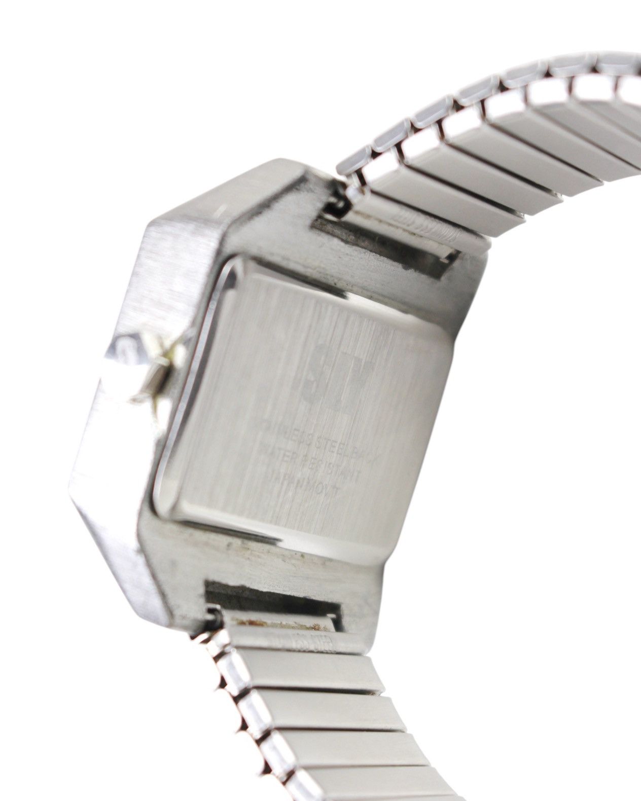 Hysteric Glamour 2000S SLY JAPAN SQUARE FACE SILVER TONE WATCH STRETCH BAND Size ONE SIZE - 6 Thumbnail