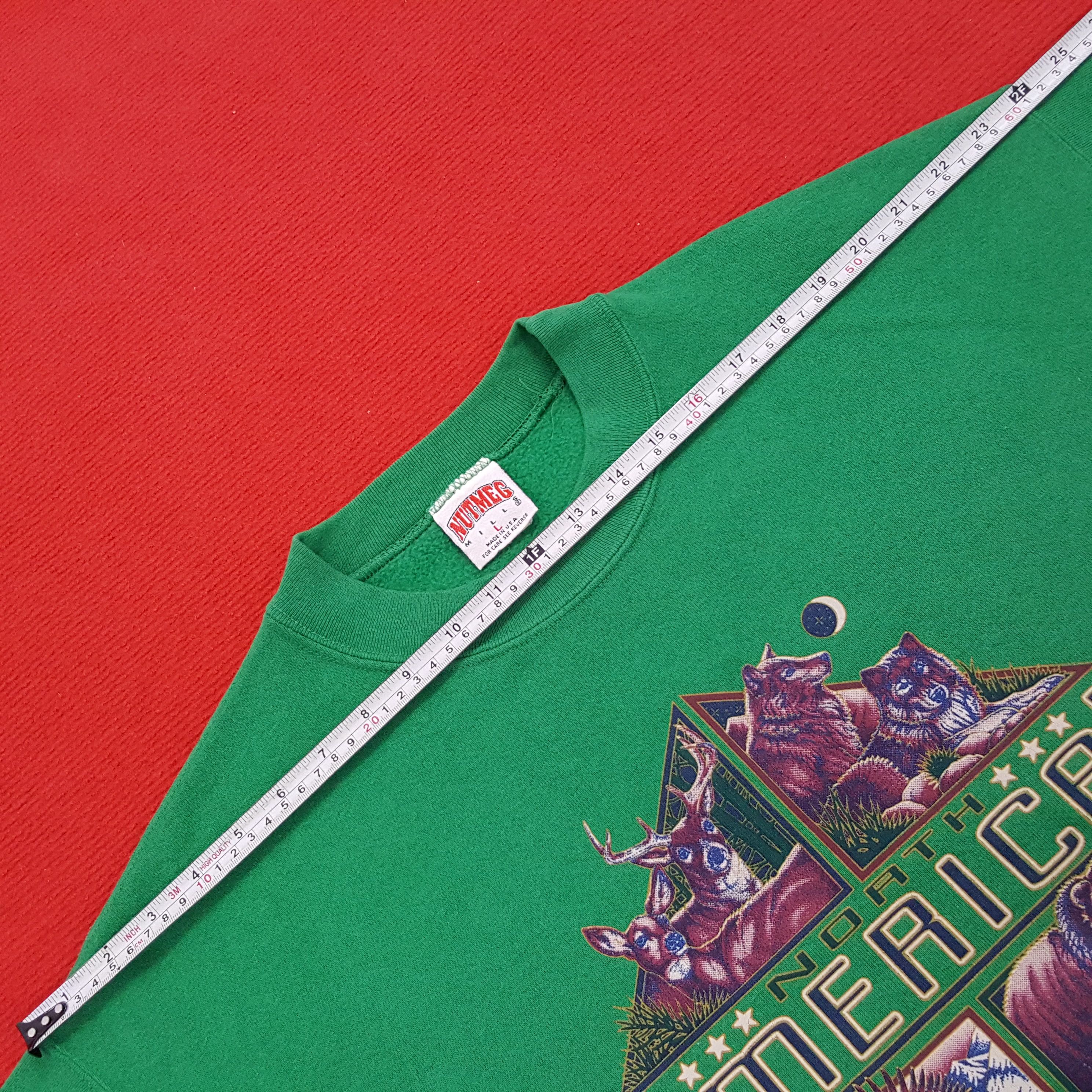 Nutmeg × Vintage North American Wildlife Habitat Design Streetwear Sweatshirt Size US L / EU 52-54 / 3 - 9 Thumbnail