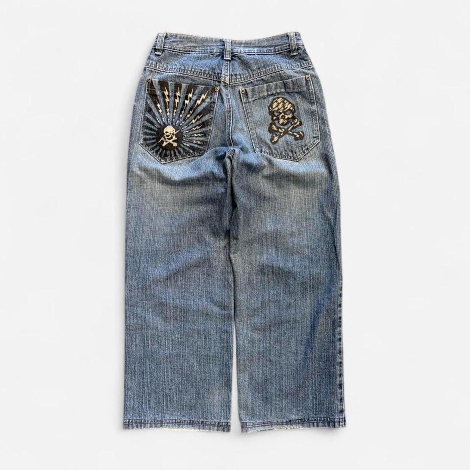 Vintage Y2K Skull Baggy Jeans Size US 30 / EU 46 - 1 Thumbnail