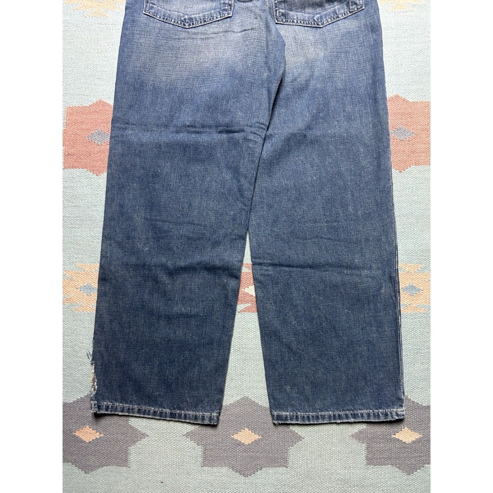 Old Navy VINTAGE Old Navy Jeans Men 32x30 Denim Wide-Leg Mechanics Baggy Skater Workwear Blue Size US 32 / EU 48 - 2 Thumbnail