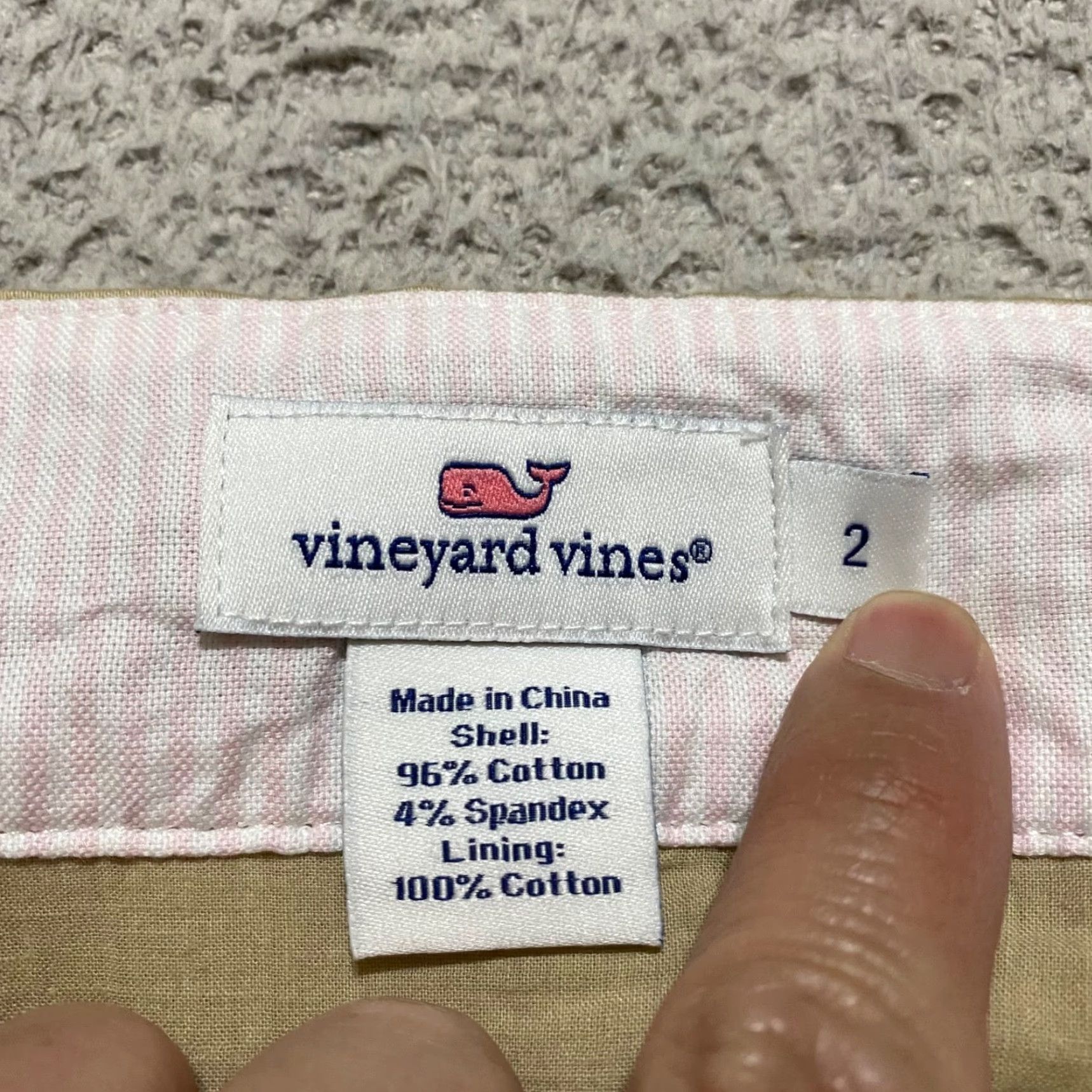 Vineyard Vines VINEYARD VINES Skirt Womens 2 Beige Solid Pencil Short Lined Pockets Zip Size 26" / US 2 / IT 38 - 3 Thumbnail