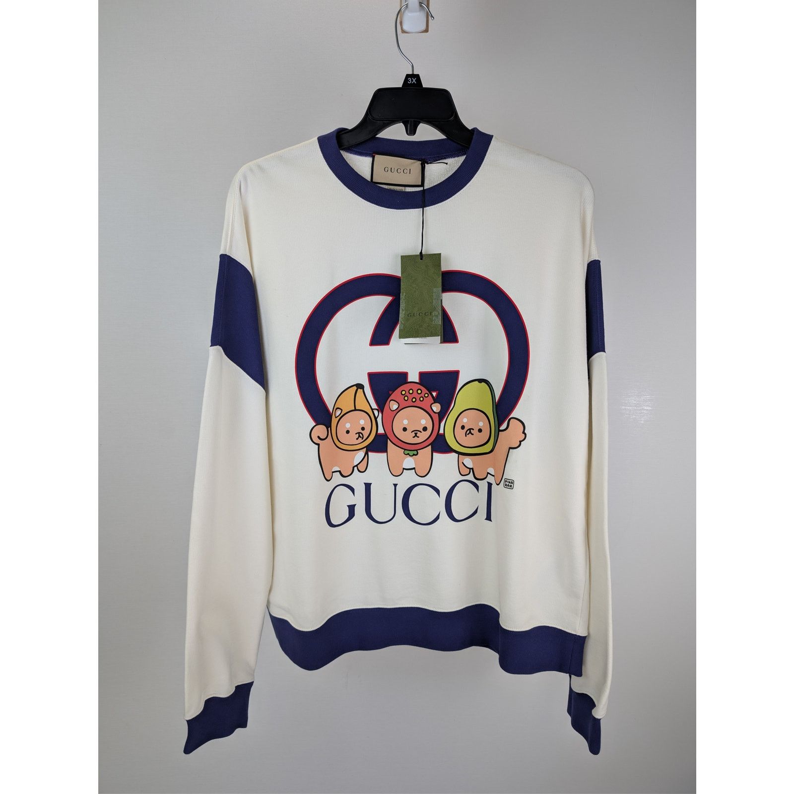 Gucci o1rshd1 Medium Felted Cotton Jersey Long Sleeve Sweatshirt Size US XL / EU 56 / 4 - 8 Thumbnail