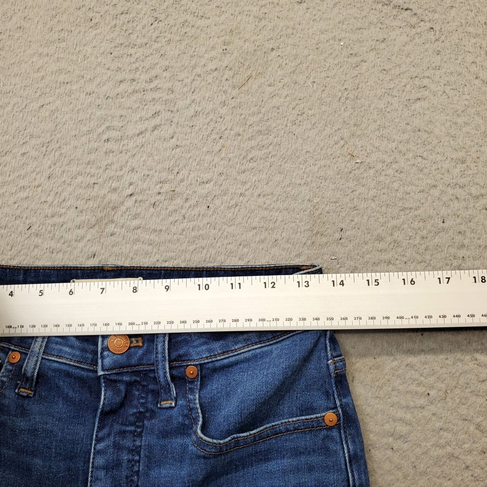 Madewell Madewell Whiskered Skinny Jeans Women's 27 Blue Denim High Rise Slim Fit Size 27" / US 4 / IT 40 - 5 Thumbnail
