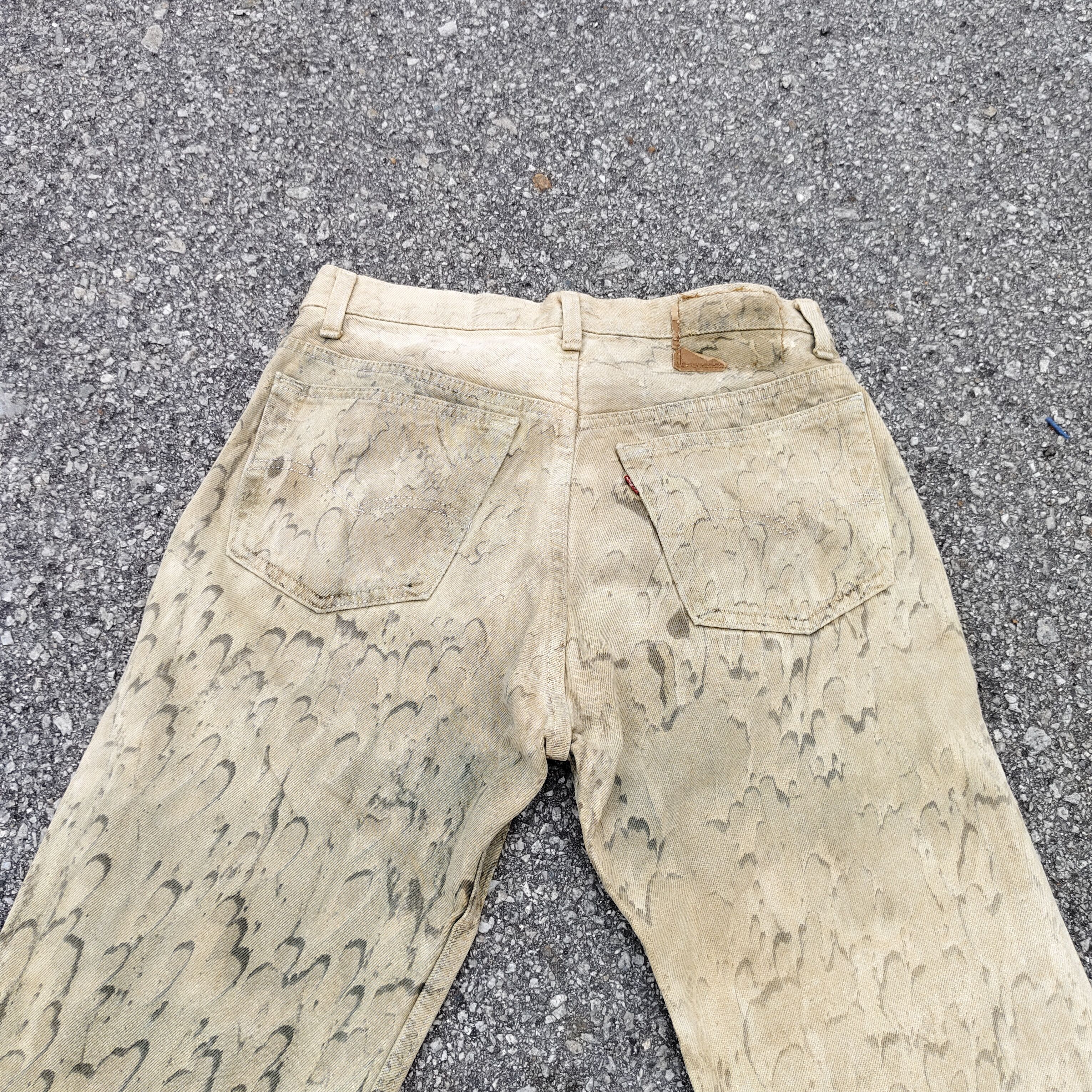Levi's Vintage 90s Levi's 501 Abstract Camo Camouflage Design Jean Size US 30 / EU 46 - 7 Thumbnail