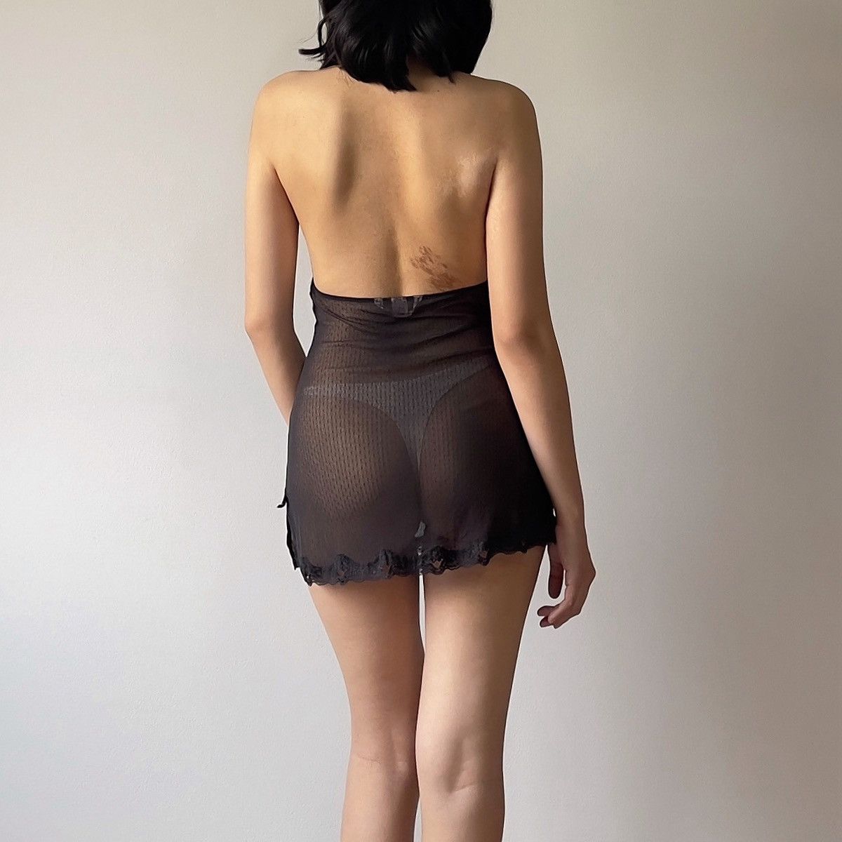Victoria's Secret VS Black Mesh Sheer Mini Dress (XS-S) Size S / US 4 / IT 40 - 9 Thumbnail