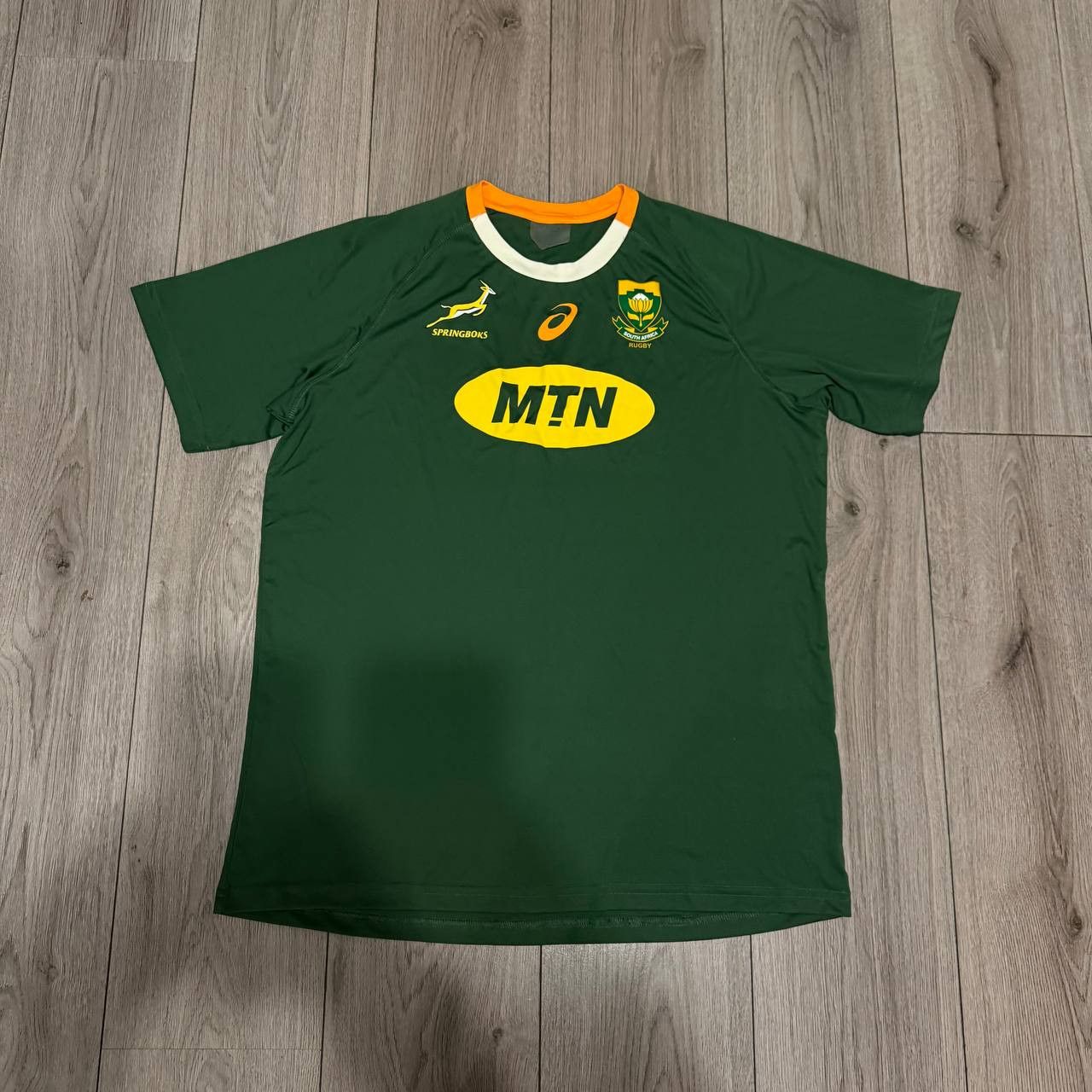 Asics Vintage Asics South Africa Rugby Jersey Size XL Size US XL / EU 56 / 4 - 1 Thumbnail
