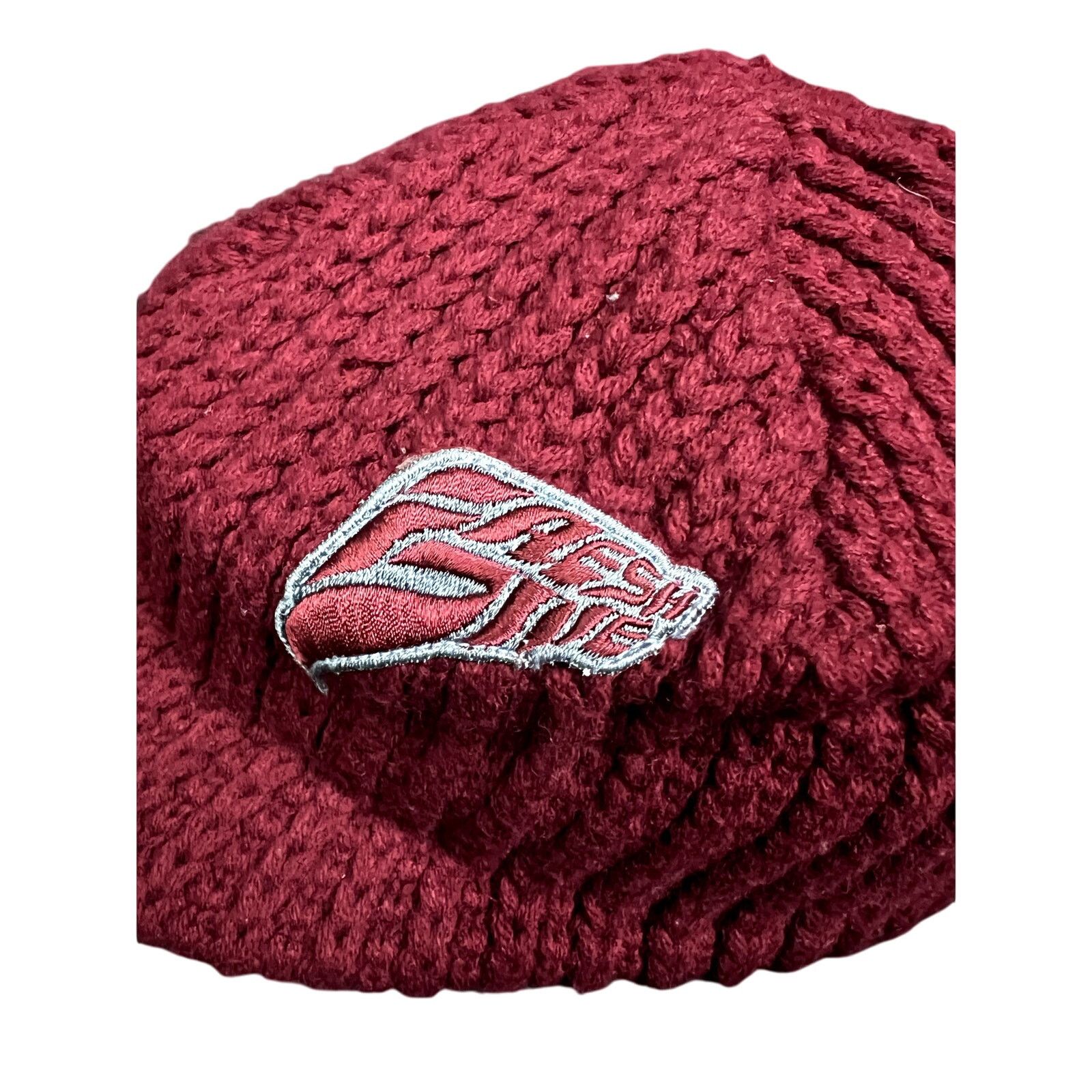 Freshjive Vintage Y2K Freshjive Red Knit Brimmed Skater Hat - Dark Red Size ONE SIZE - 5 Thumbnail