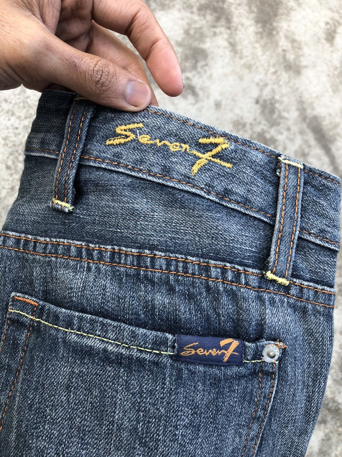 7 For All Mankind FLARED⚡️⚡️WASHED BLUE DENIM BY 7 FOR ALL MANKIND Size US 30 / EU 46 - 5 Thumbnail