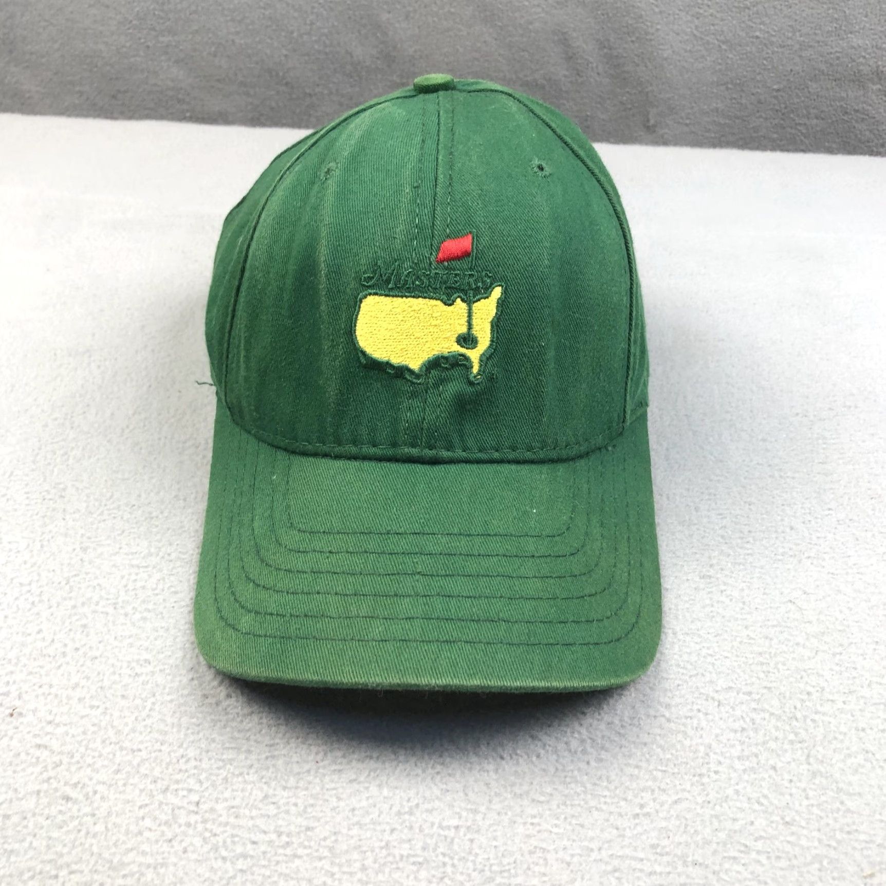 American Needle VINTAGE American Needle Masters Hat Green Leather Strap Back Golf 90s Men One Size Green Cotton Twill Hat Size ONE SIZE - 2 Thumbnail