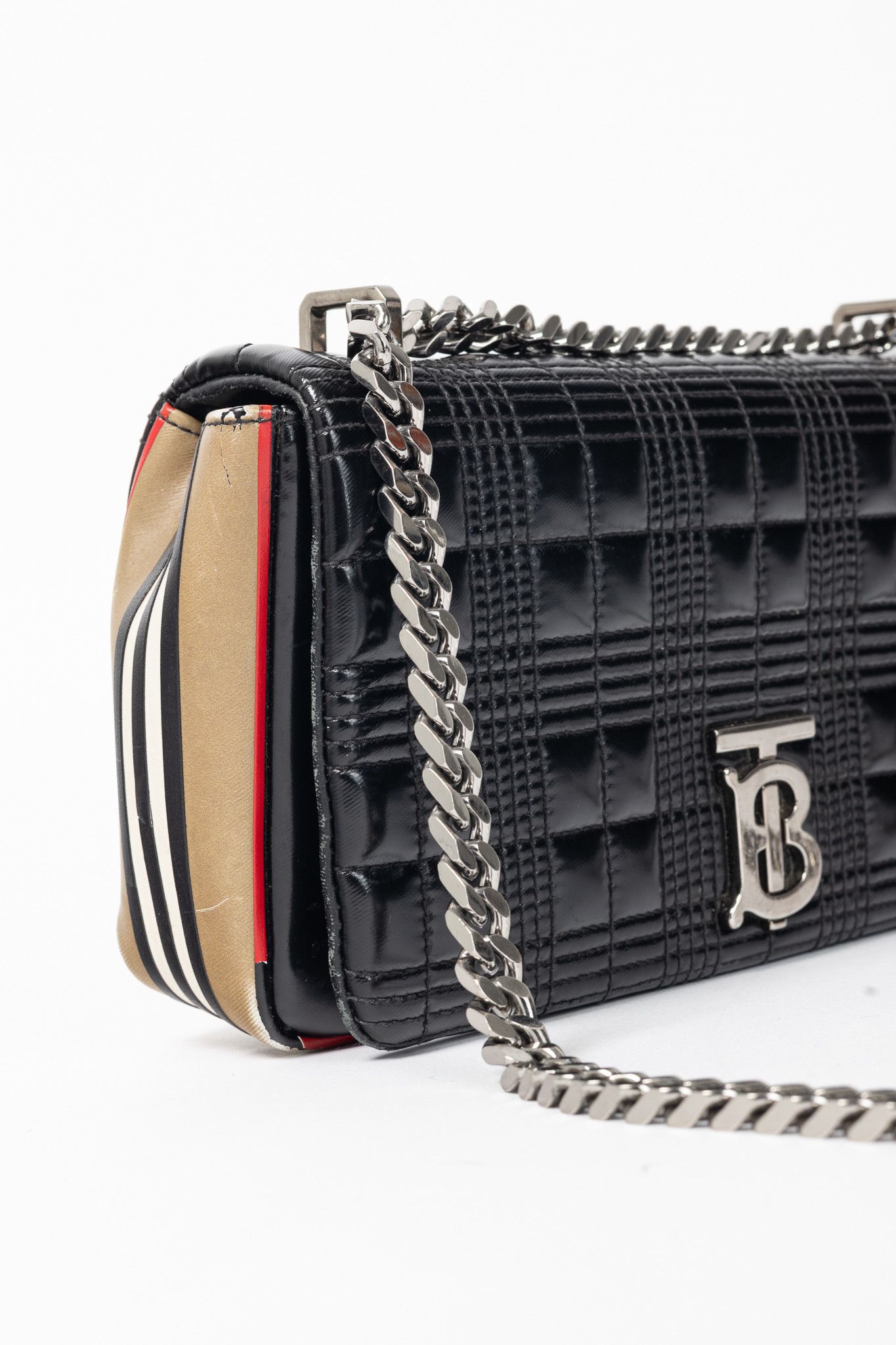 Burberry Burberry Lola Small Quilted Leather Icon-Stripe Shoulder Bag Size ONE SIZE - 8 Thumbnail